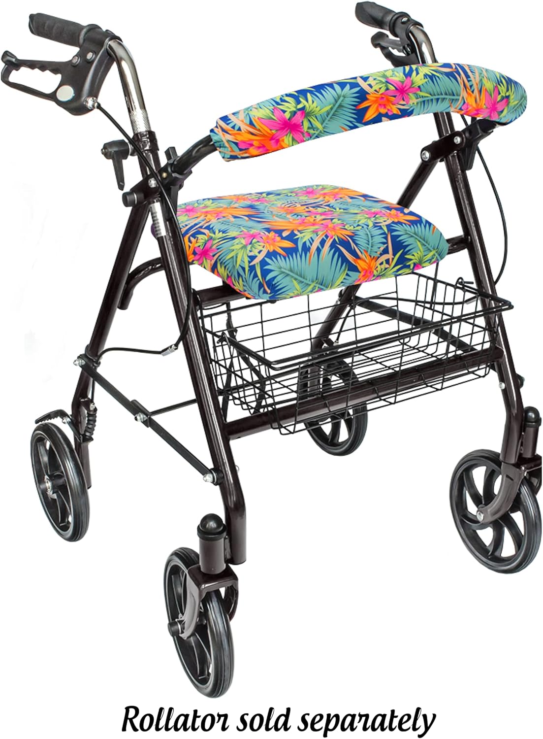 Top Glides Playful Purple Universal Rollator Walker Seat and Backrest Covers (Purple)