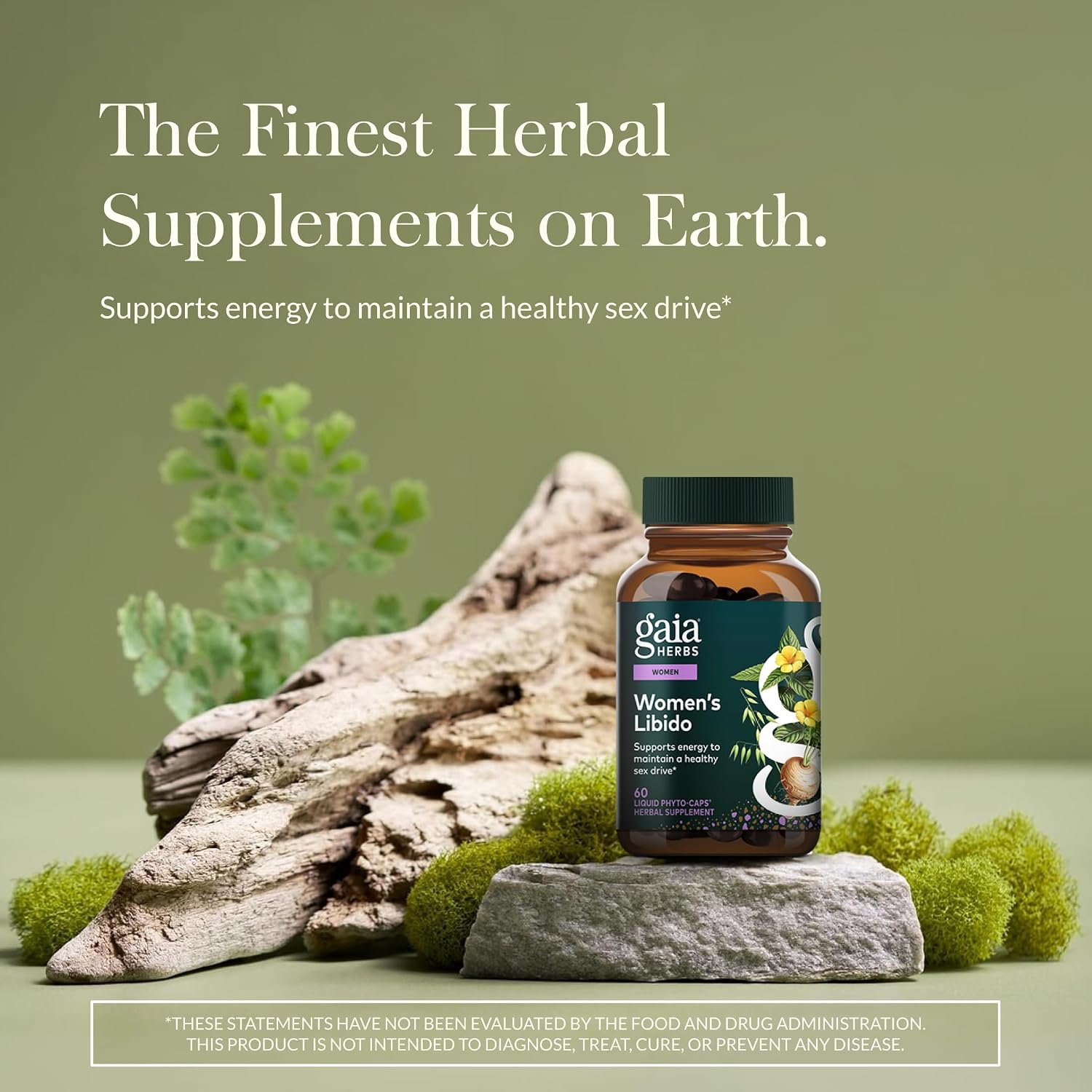 Gaia Herbs Womens Libido - Supports Energy to Maintain Healthy Libido* - with Tribulus & Horny Goat Weed - 60 Vegan Liquid Phyto-Caps (60 Servings)