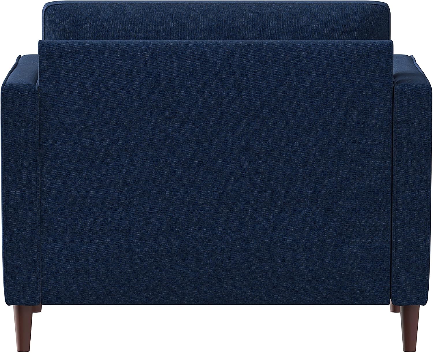 Studio Living® Lexington 39.4" Arm Chair, Mid-Century Modern, Pocket Coil Comfort, Easy Assembly, Woven Fabric, Navy Blue