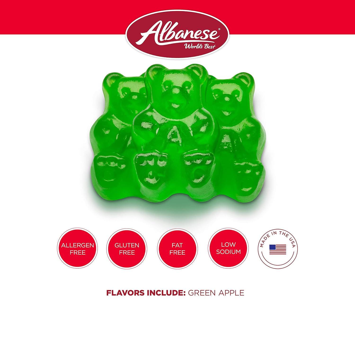 Albanese World's Best 12 Flavor Gummi Bears | 5lbs of Fruit Bulk Candy | Soft and Chewy Gummies, Gluten Free, Fat Free | Cherry, Blue Raspberry, Mango and More | Great Snack for Travel and Kids
