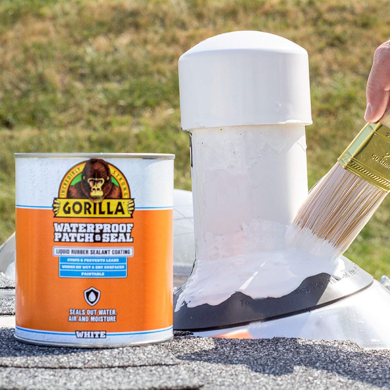 Gorilla Patch & Seal Liquid Rubber Waterproof Sealant, Black, 32 oz