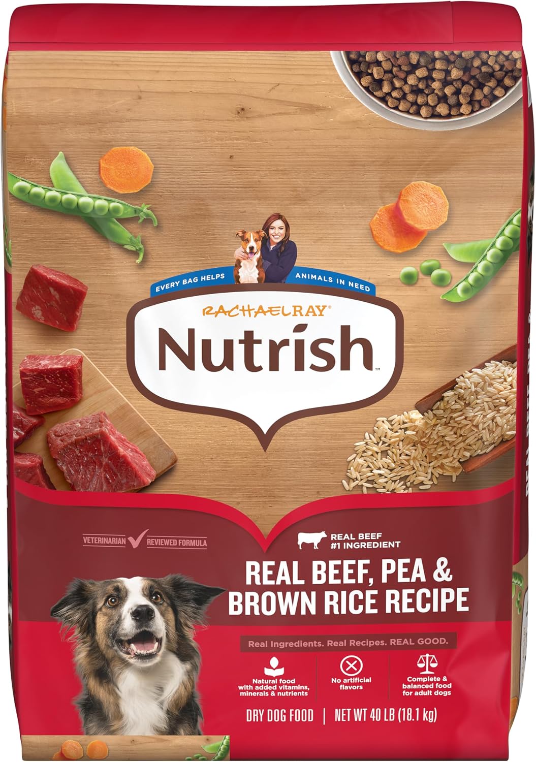 Nutrish Dry Dog Food, Beef, Pea & Brown Rice, 28 lb. Bag (Rachael Ray)