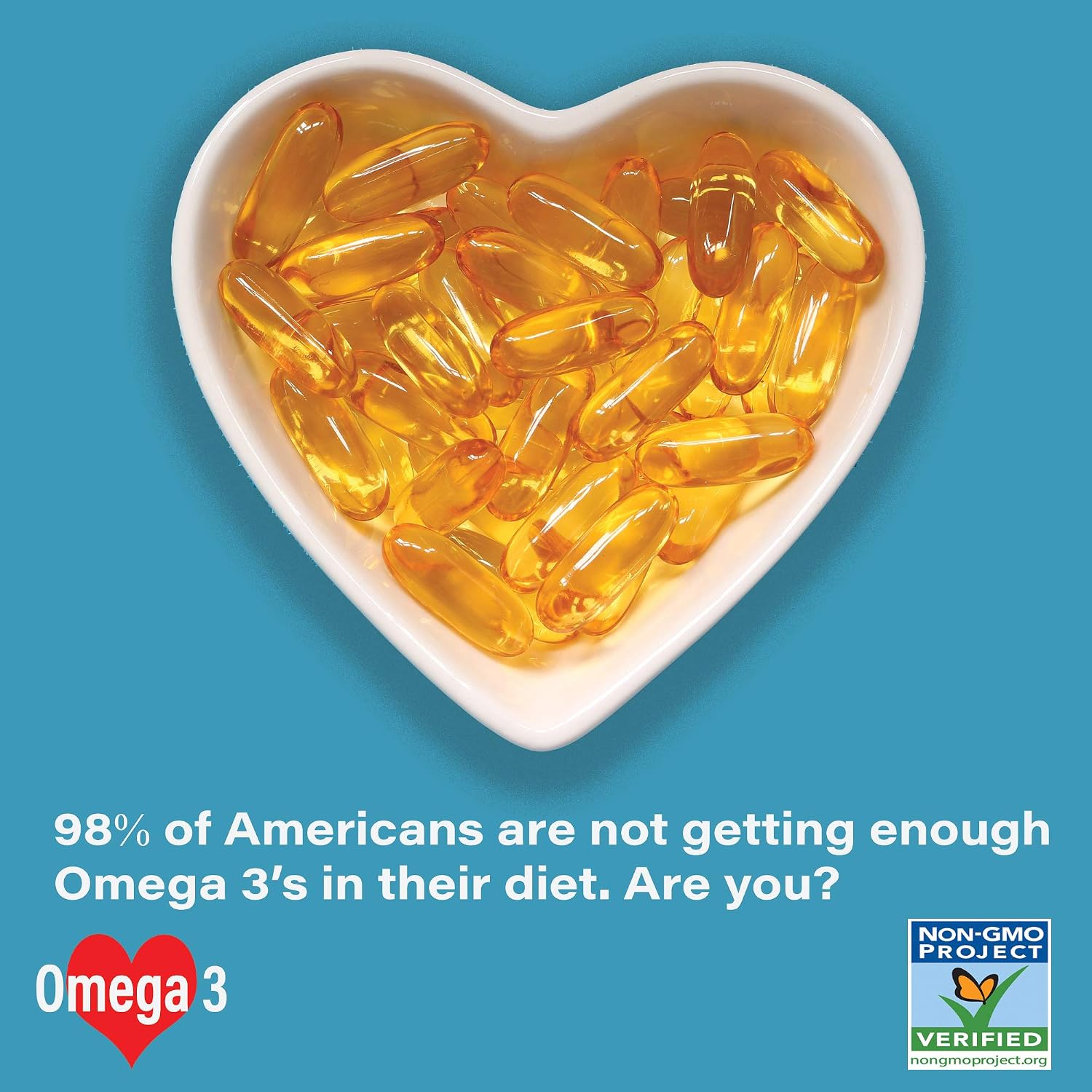Omega 3 Fish Oil 2, 000mg- Pharmaceutical Grade. 1000mg EPA 500mg DHA. Burpless Capsules with No Fishy Aftertaste. All Natural, Organic, Non GMO
