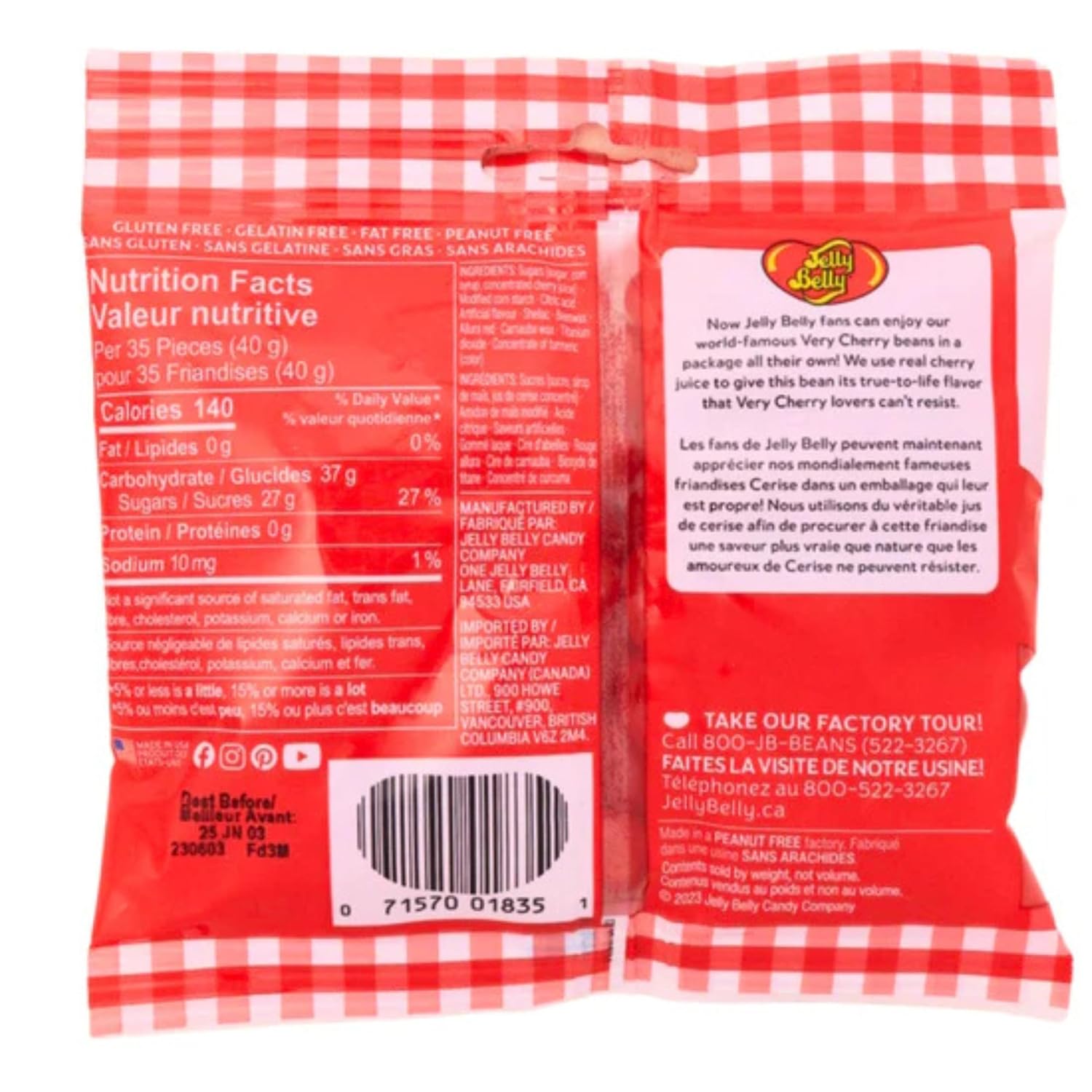 Jelly Belly Jelly Beans, 20 Flavors, .35-oz Trial Size Packs, 80 Count