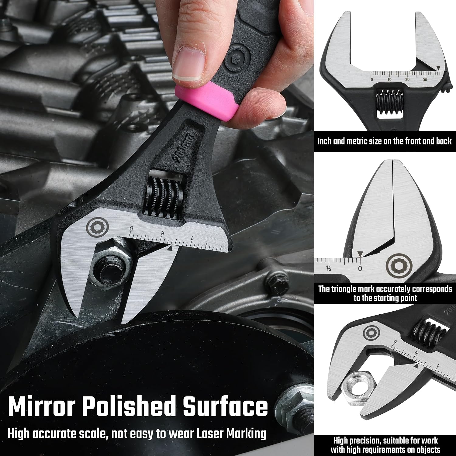 DURATECH 10-Inch Wide Jaw Adjustable Wrench
