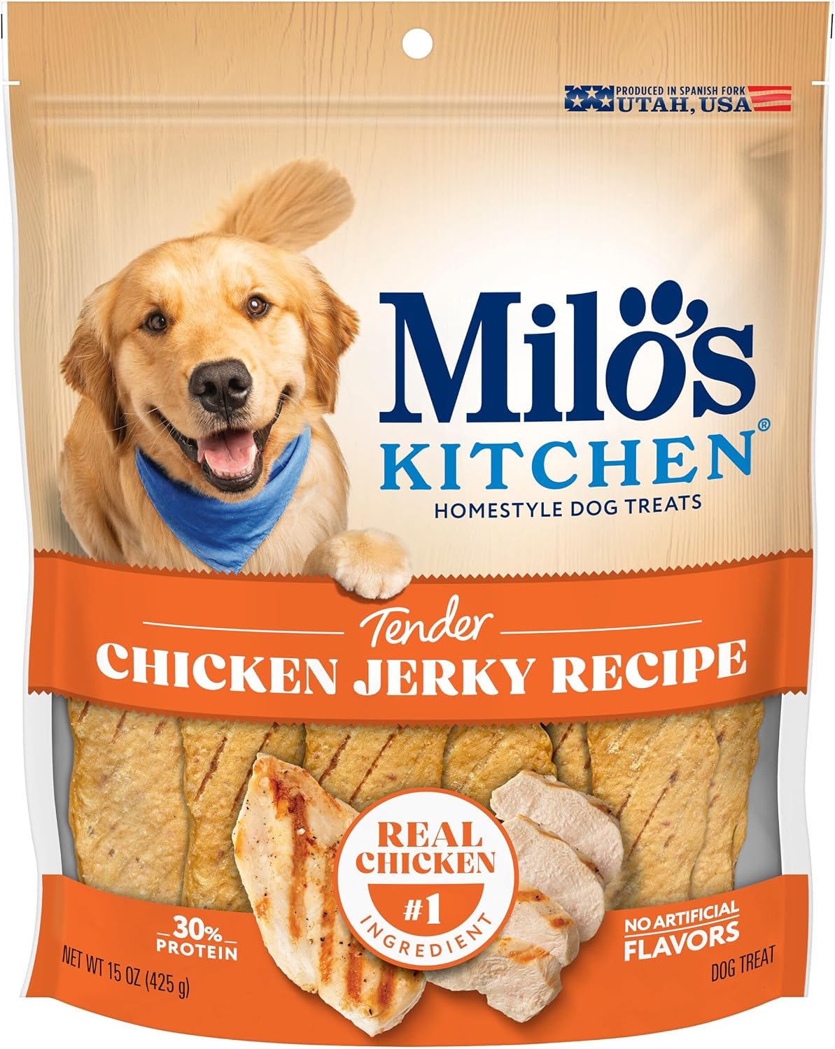 Milo’s Kitchen Chicken & Apple Sausage Slices Dog Treats, 18 Oz. Bag