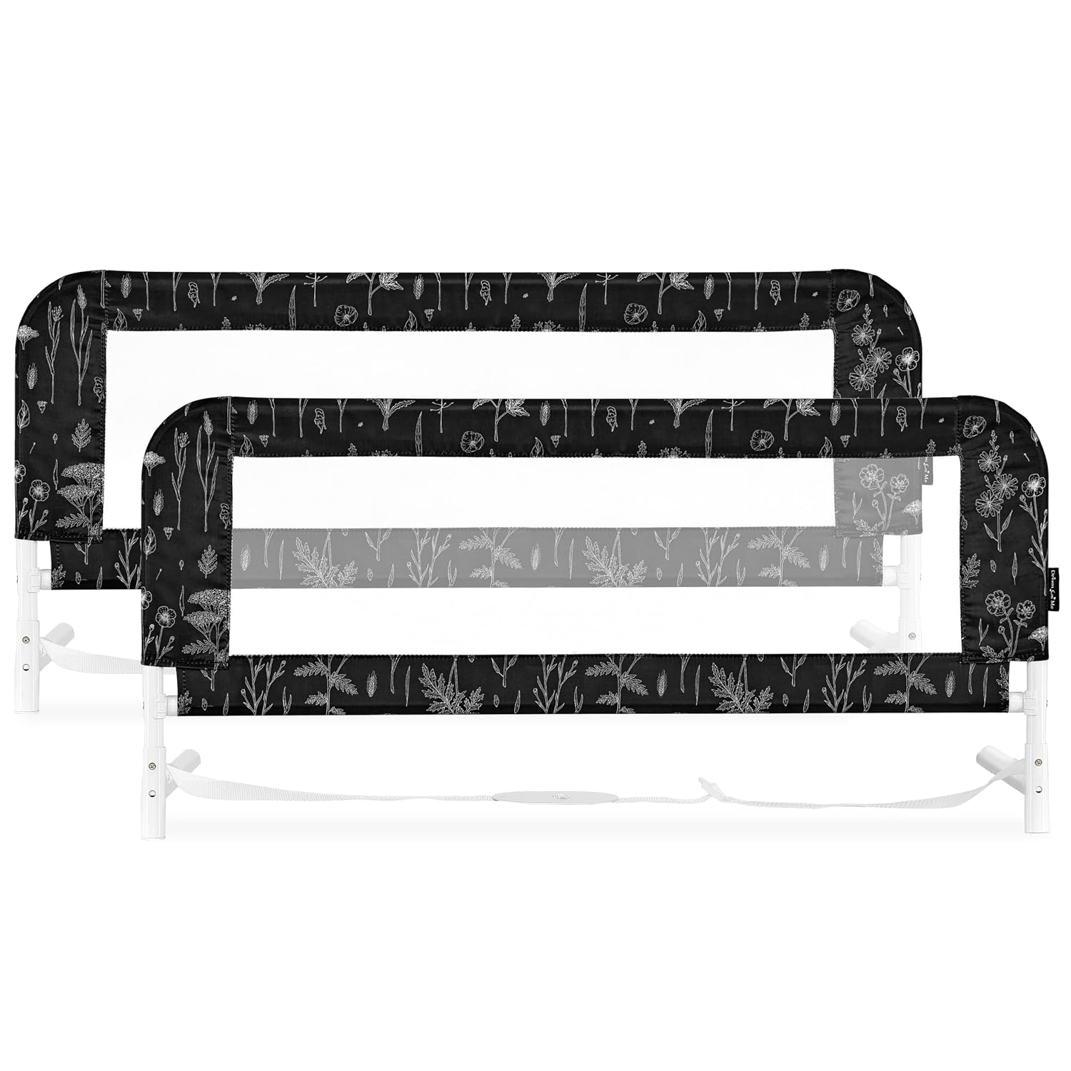 Dream On Me Lightweight Mesh Security Adjustable Bed Rail Double Pack with Breathable Mesh Fabric in White, 2 Count (Pack of 1)