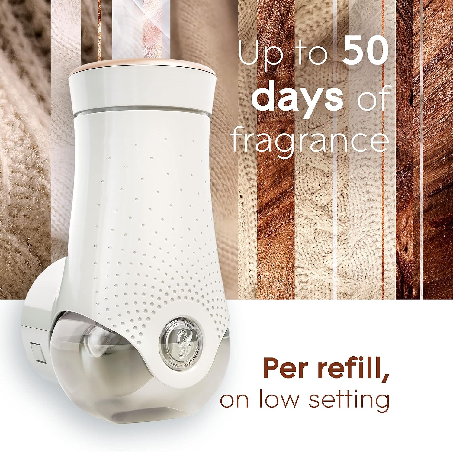 Glade PlugIns Refills Air Freshener Starter Kit, Scented and Essential Oils for Home and Bathroom, Cashmere Woods, 1.34 Fl Oz, 1 Warmer + 2 Refills