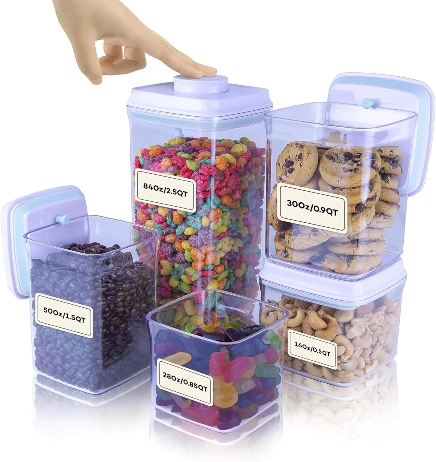 Bop Top Airtight Food Storage Containers | Pop-Top Lid | 16.5 Cups / 135 Oz