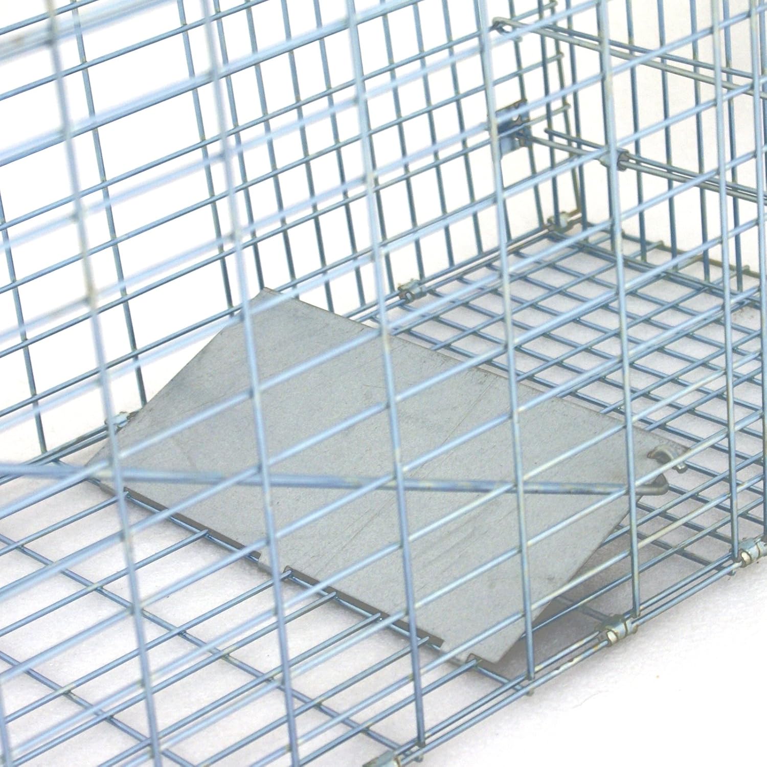 24" x 7.5" x 8" Small Live Animal Trap Steel Cage Catch and Release One Door Humane Rodent Cage Trap for Little Rabbits/Stray Cats/Squirrel/Skunk/Mink/Opossum Outdoor Animals