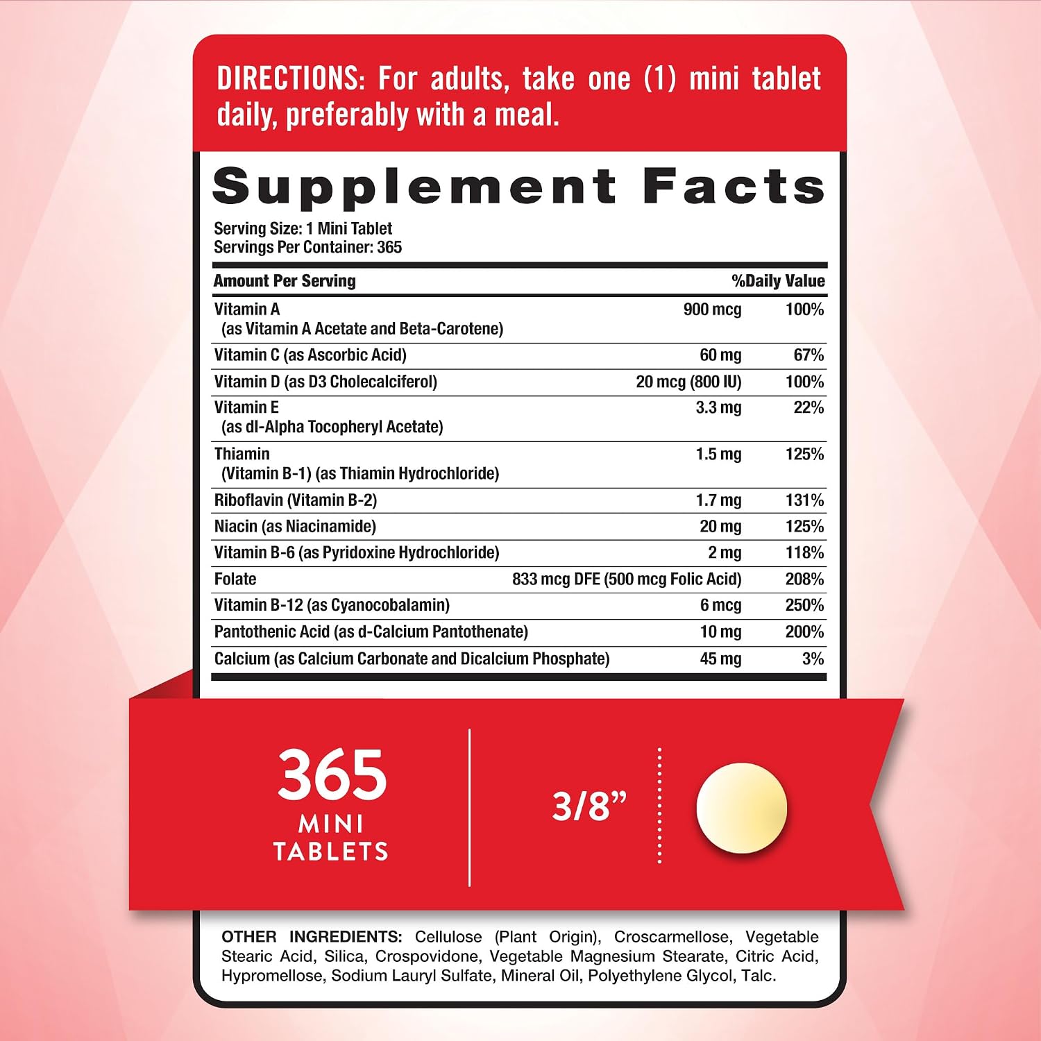Nature's Truth One Daily Multivitamin for Men and Women | 365 Mini Tablets