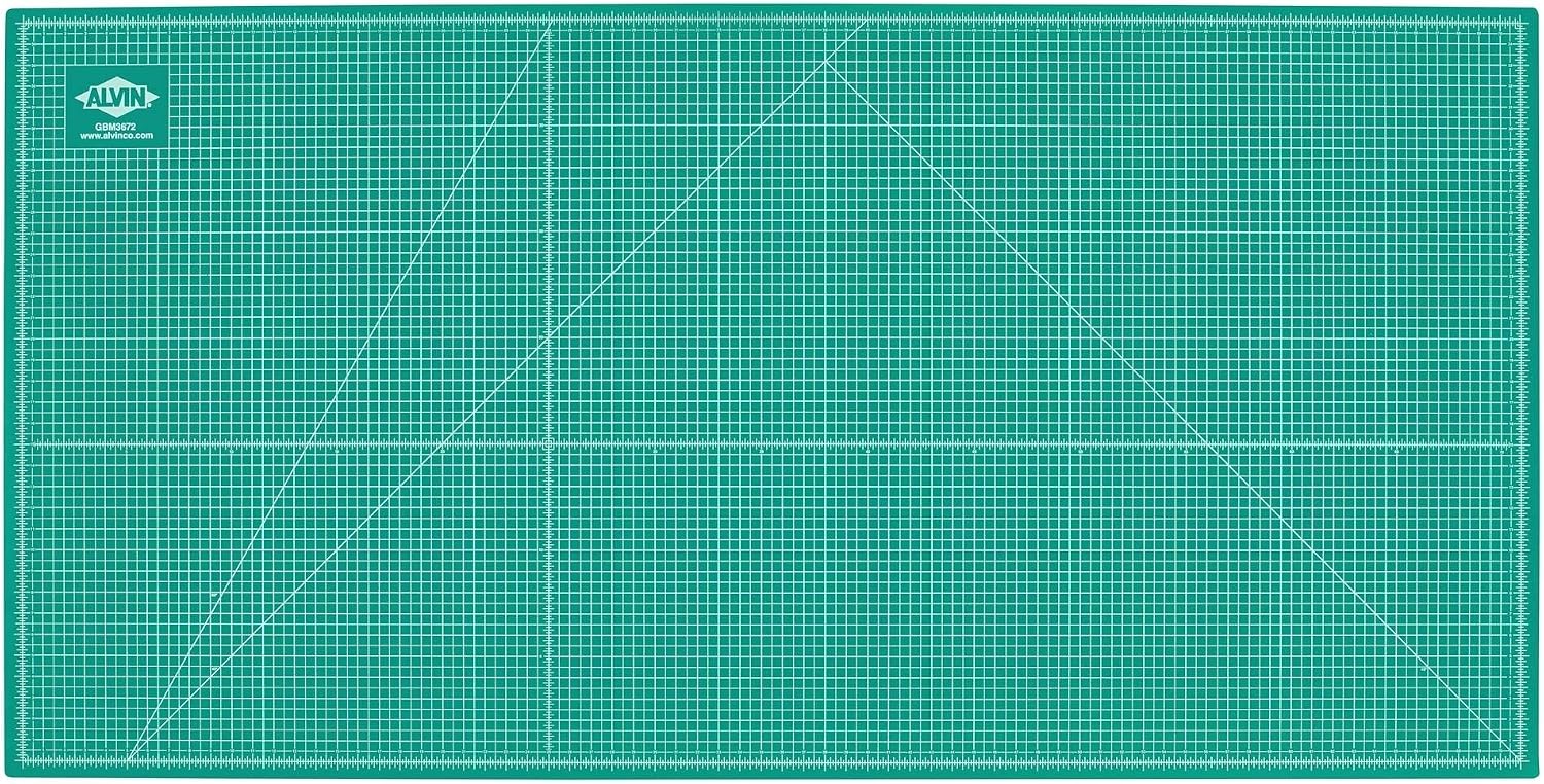 ALVIN GBM Self-Healing Cutting Mat 24 x 36 inch | Double-Sided Green/Black | 5-Layer Gridded Surface for Arts, Crafts and Sewing - Model GBM2436