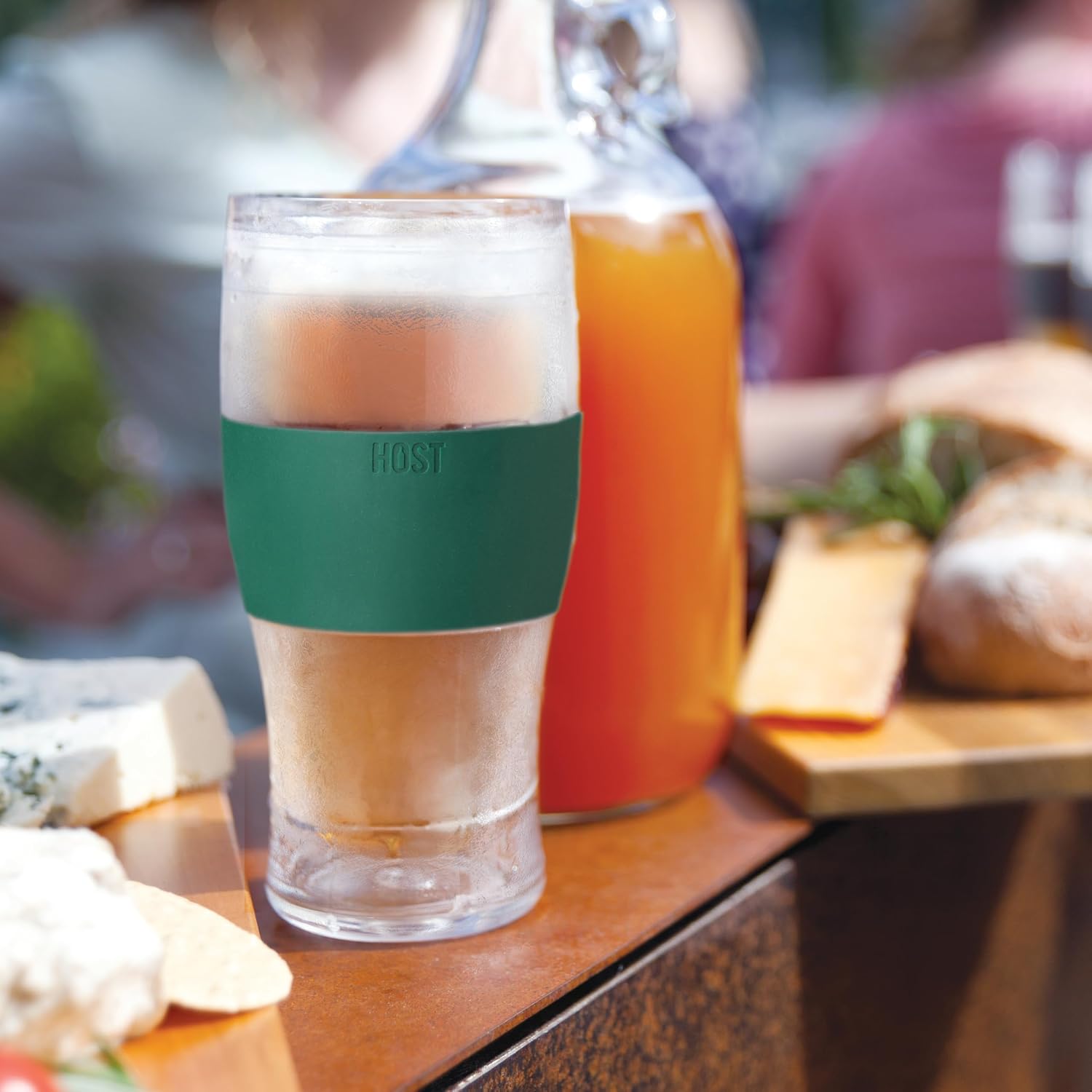 Host FREEZE Beer Glasses, Frozen Beer Mugs, Freezable Pint Glass Set, Insulated Pint Glass to Keep Your Drinks Cold, Double Walled Insulated Glasses