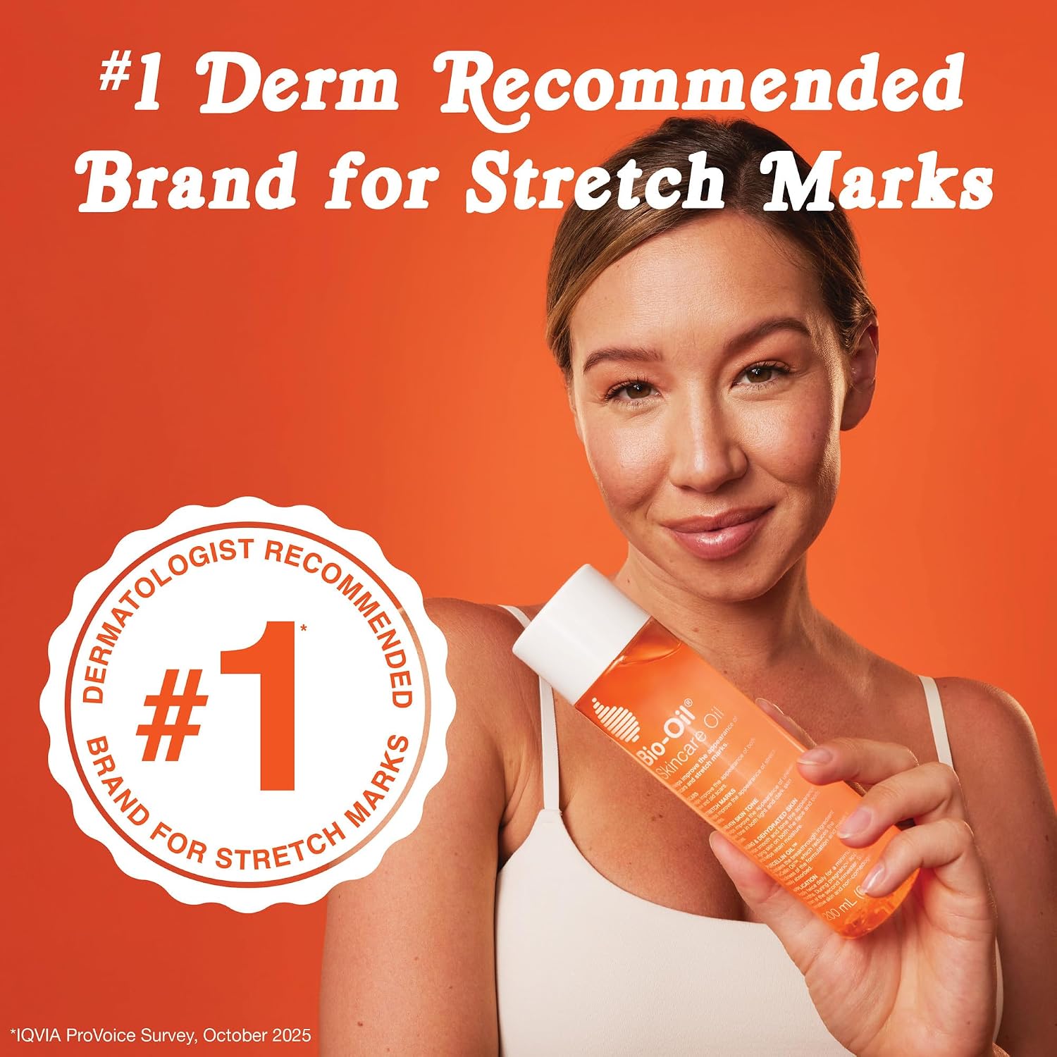 Bio-Oil Skincare Body Oil Serum, Scars & Stretch Marks, 6.7 fl oz | Dermatologist Recommended, Vitamin E & A, Dry & Sensitive Skin, Non-Comedogenic, Face and Body, Scar Treatment