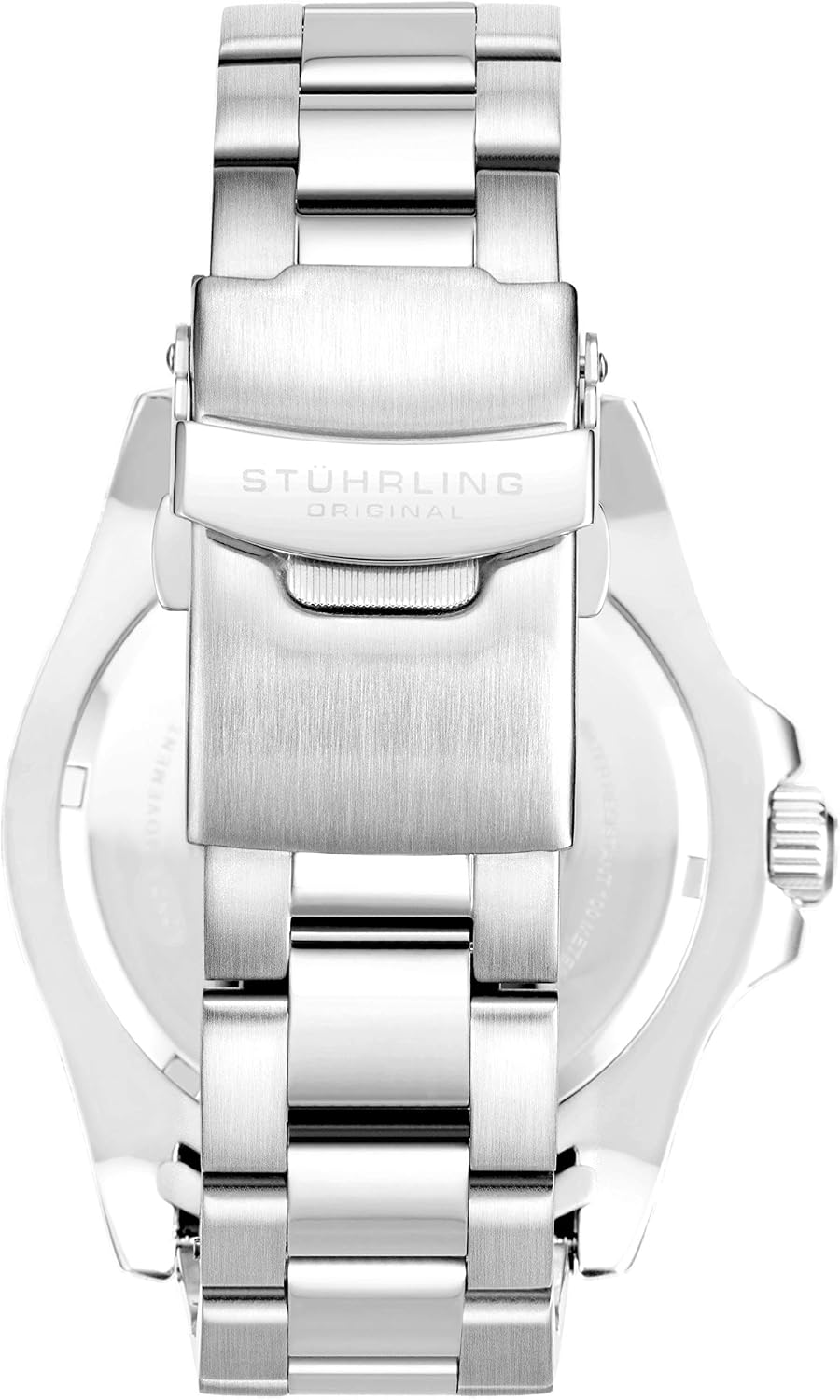 Stuhrling Original Men's Stainless Steel GMT Watch Quartz - 42mm Quartz Analog Wrist Watch for Men, Mens Quartz Watch, Stainless Steel Case