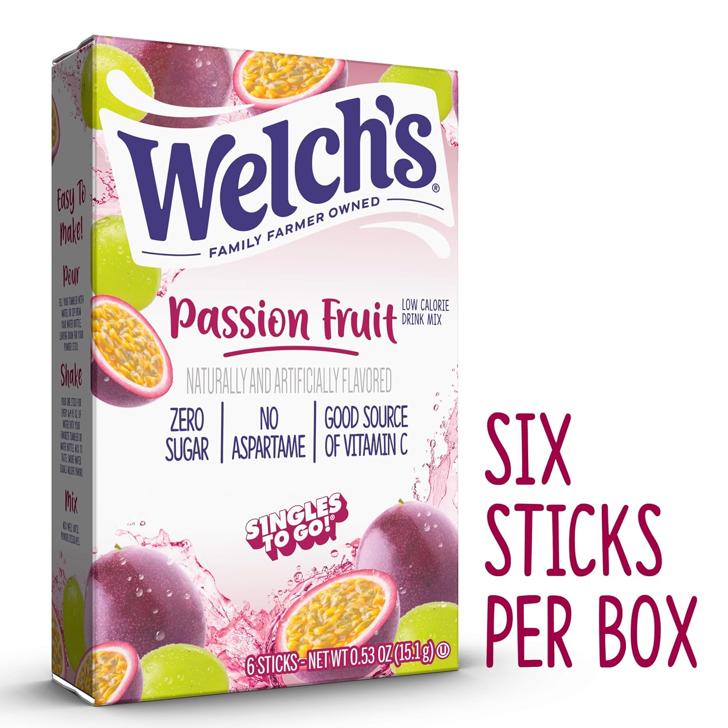 Singles To Go! Welch's Water Drink Mix, Grape, 72 Packets