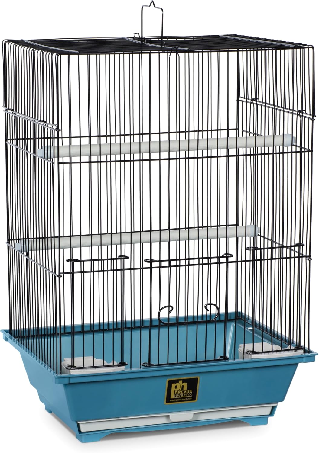 Prevue Pet Products Small Bird Cage - Blue and Black | Ideal for Finches, Canaries, Songbirds, & Small Parakeets, Lightweight Indoor Enclosure
