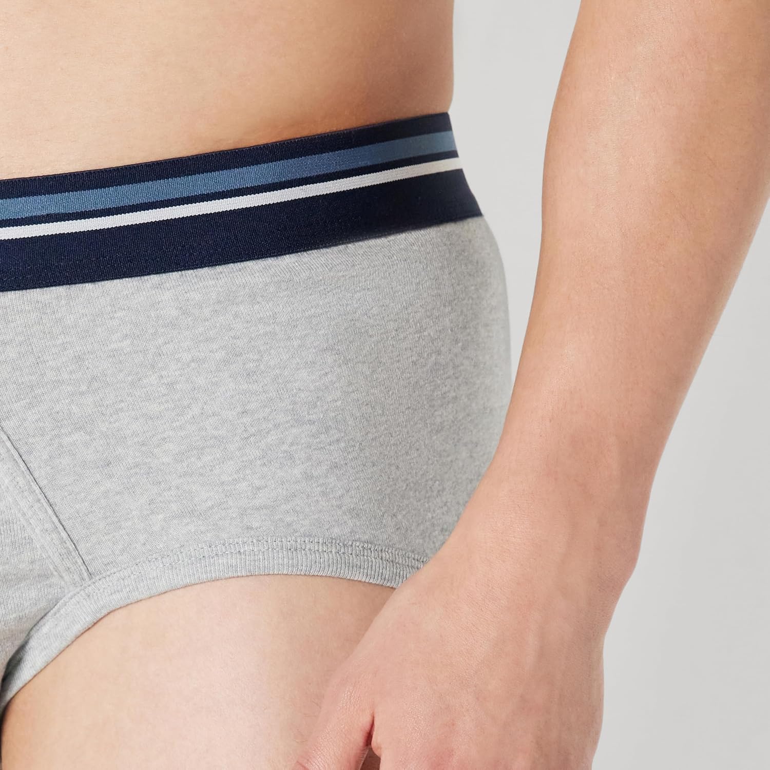 Amazon Essentials Men's Breathable Ribbed Knit Briefs with Elasticized Waistband, Multipacks