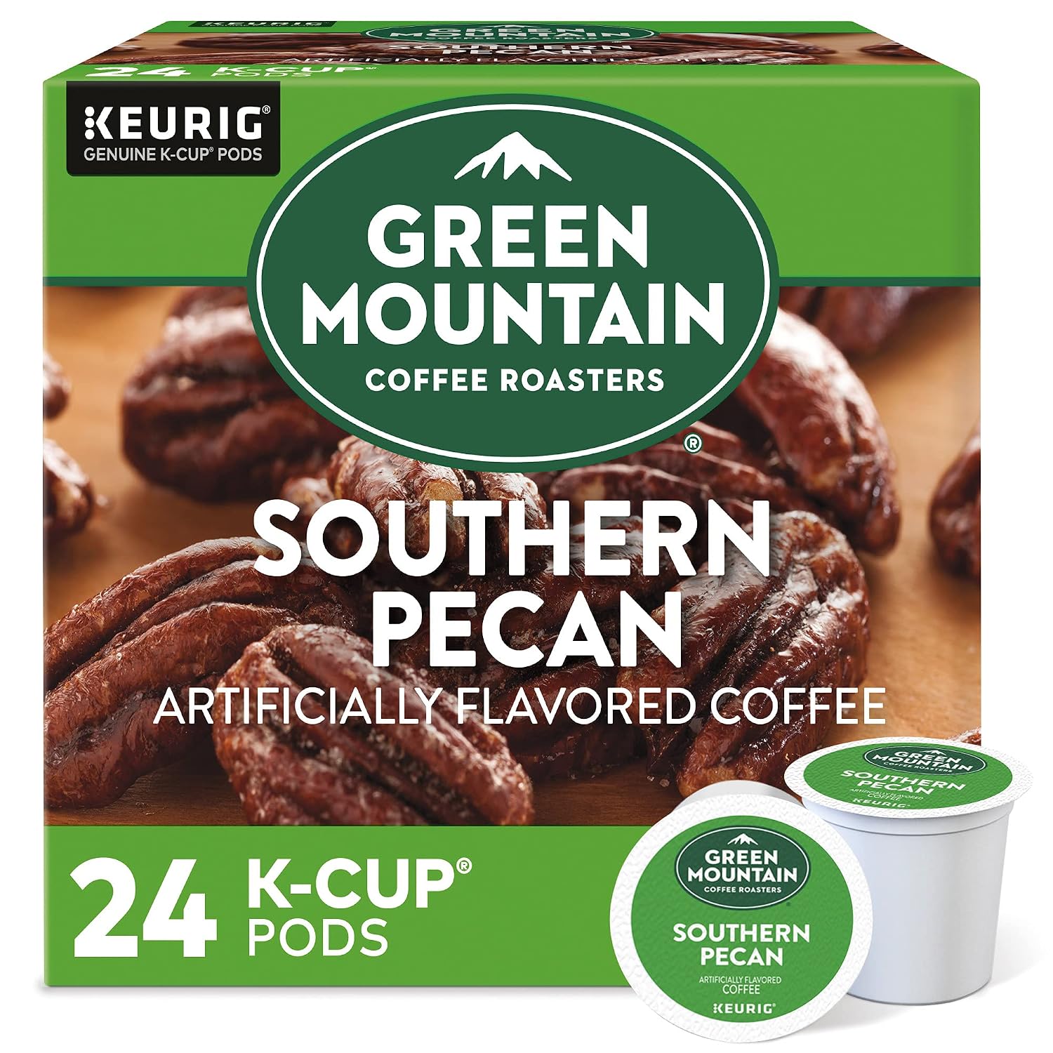 Green Mountain Coffee Roasters Island Coconut, Single-Serve Keurig K-Cup Pod, Flavored Light Roast Coffee, 24 Count (Pack of 1)