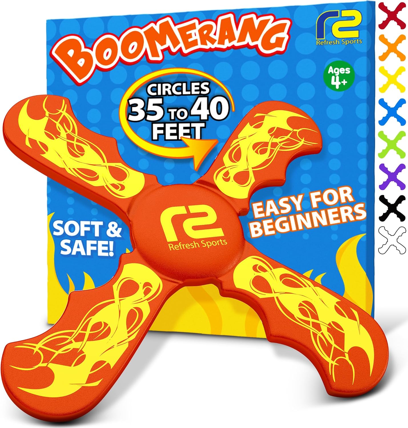 Boomerang for Kids - Fun & Easy To Use - Toys for Ages 8-13 - Birthday Gifts for Kids 5 6 7 8 9 10 Year Old Boy Gift - Best Outdoor Summer Gifts For