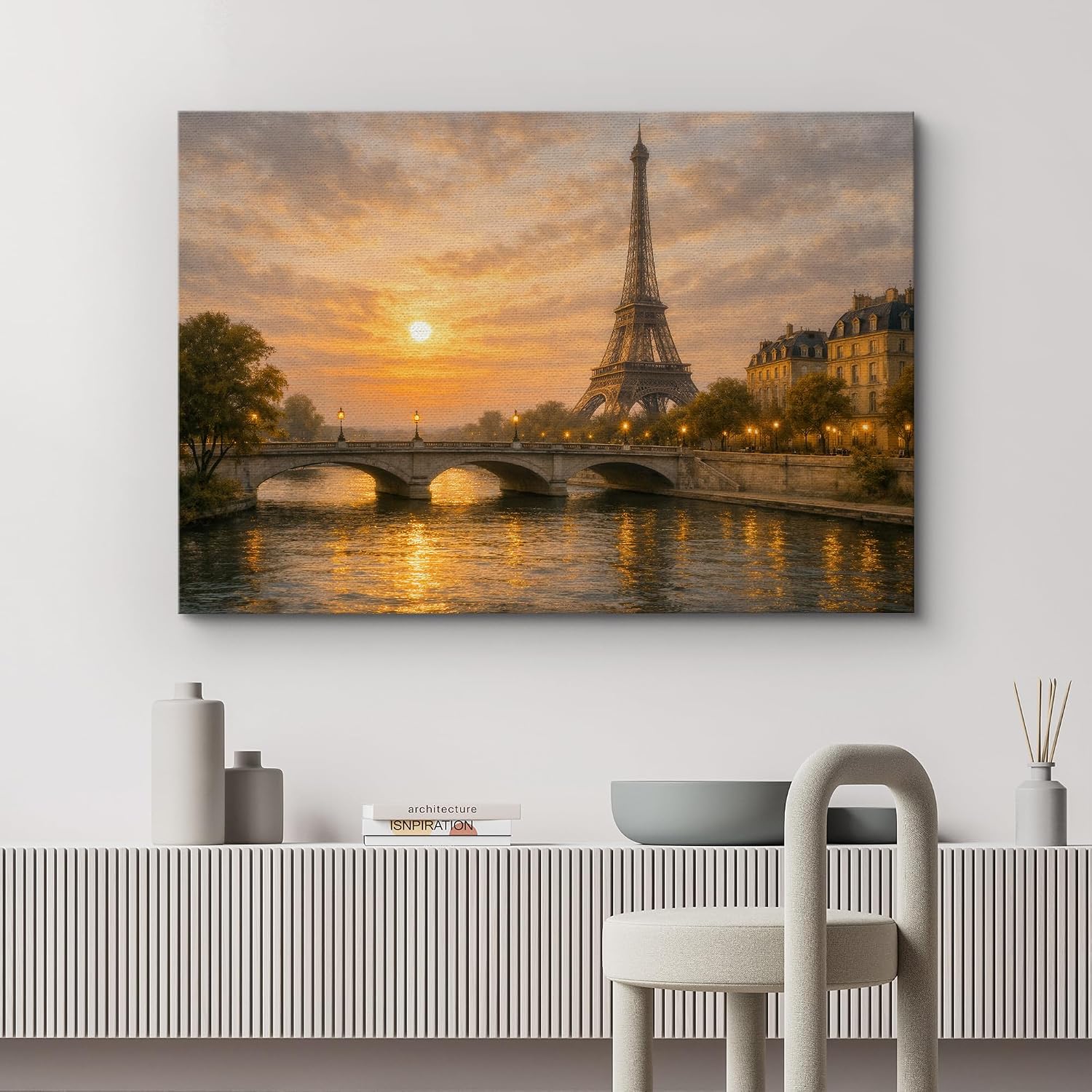 wall26 Canvas Print Wall Art Gran Canal with Basilica Santa Maria in Venice, Italy Nature Wilderness Photography Modern Art Scenic Colorful Multicolor for Living Room, Bedroom, Office - 12"x18"