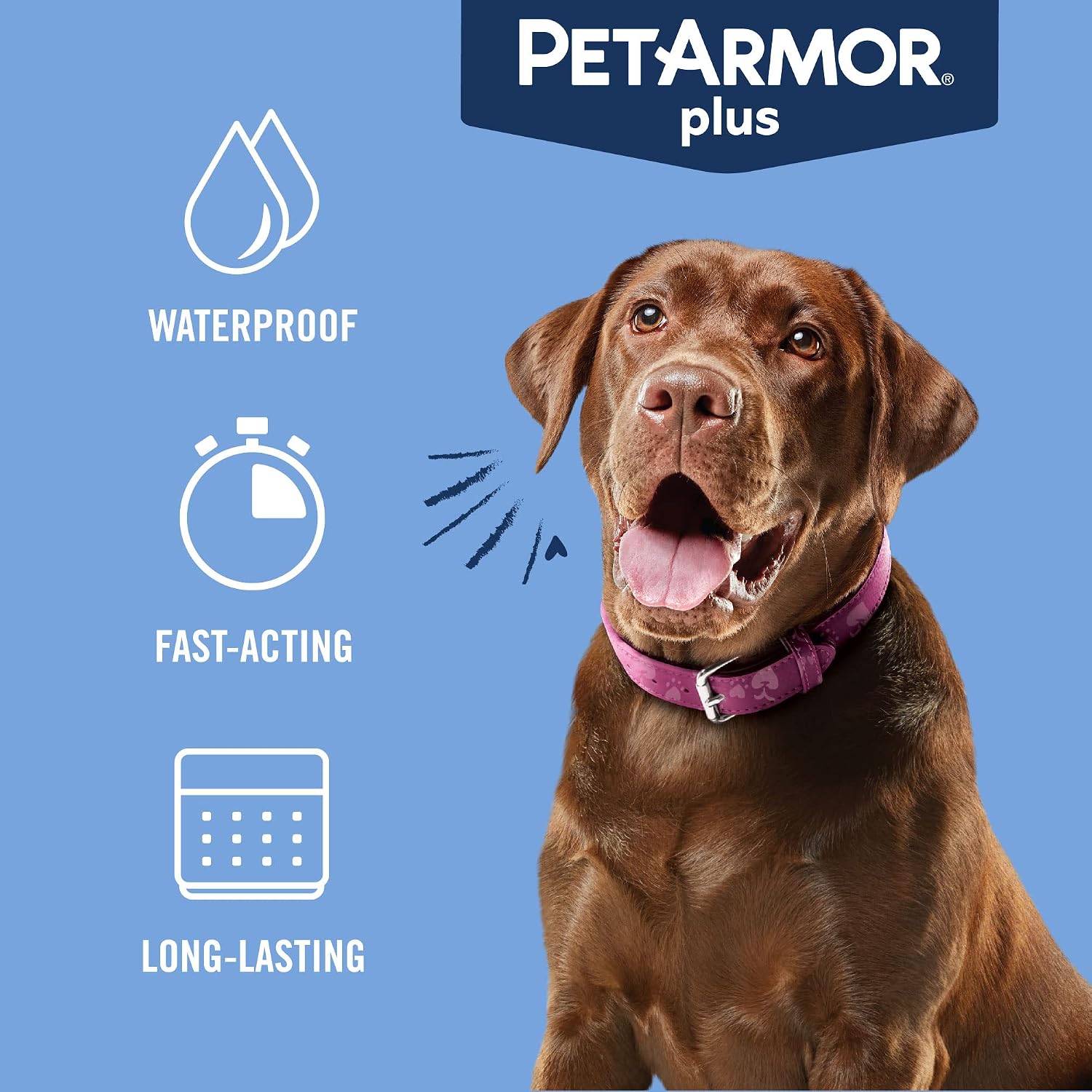 PetArmor Plus Flea and Tick Prevention for Dogs, Small Dog Flea and Tick Treatment, 3 Doses, Waterproof Topical, Fast Acting (5-22 lbs)