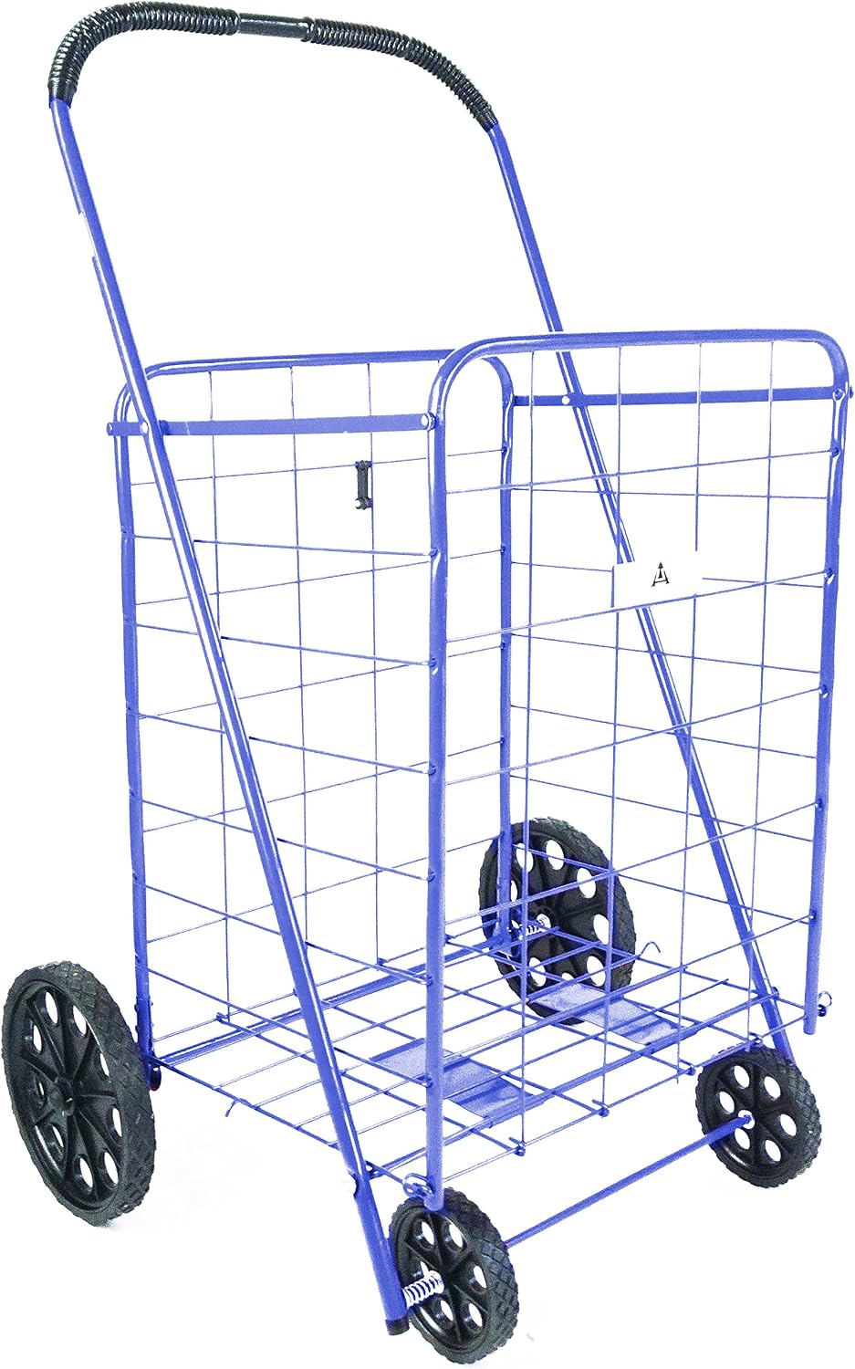 ATH Large Deluxe Rolling Utility / Shopping Cart - Stowable Folding Heavy Duty Cart with Rubber Wheels For Haul Laundry, Groceries, Toys, Sports Equipment, Red