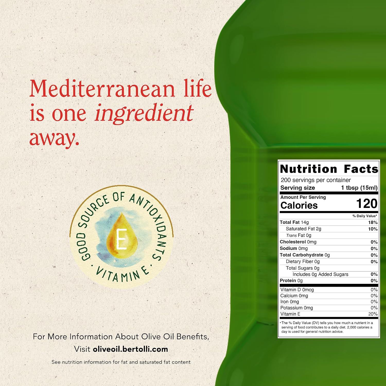 Bertolli Extra Virgin Olive Oil, Rich Taste, First Cold Pressed, 16.9 fl oz