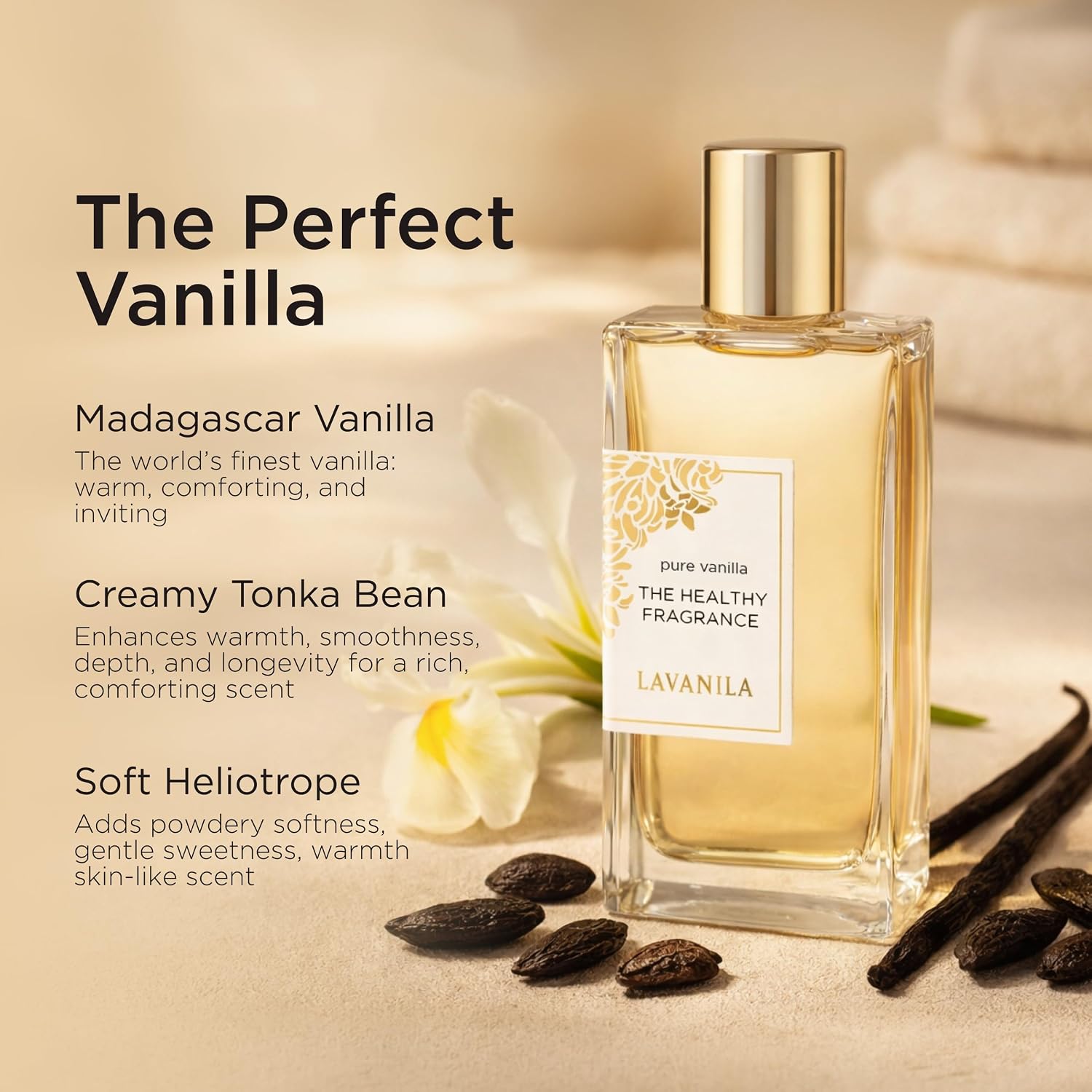 Lavanila Pure Vanilla Perfume for Women, 1.7 Fl Oz | Clean Vanilla Perfume, Long Lasting Women’s Eau de Parfum with Madagascar Vanilla – Natural Fragrance, Women’s Fragrances