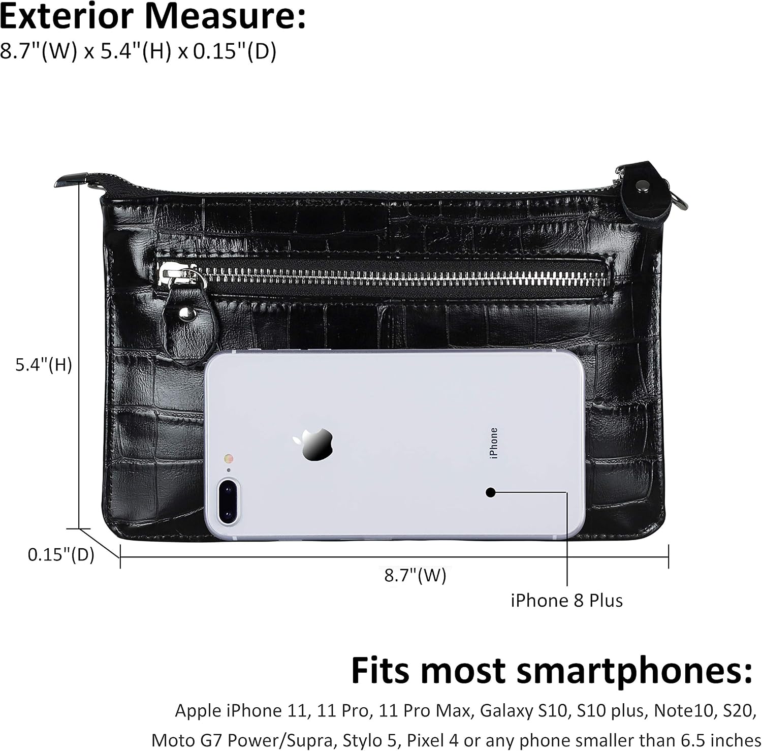 befen Genuine Leather Small Crossbody Bags for Women Wristlet Wallet Purses | Real Leather, RFID Blocking Card Slots, Wristlet Strap, Clutch Purse, Fit iPhone 17 Pro Max, Leather Handbags