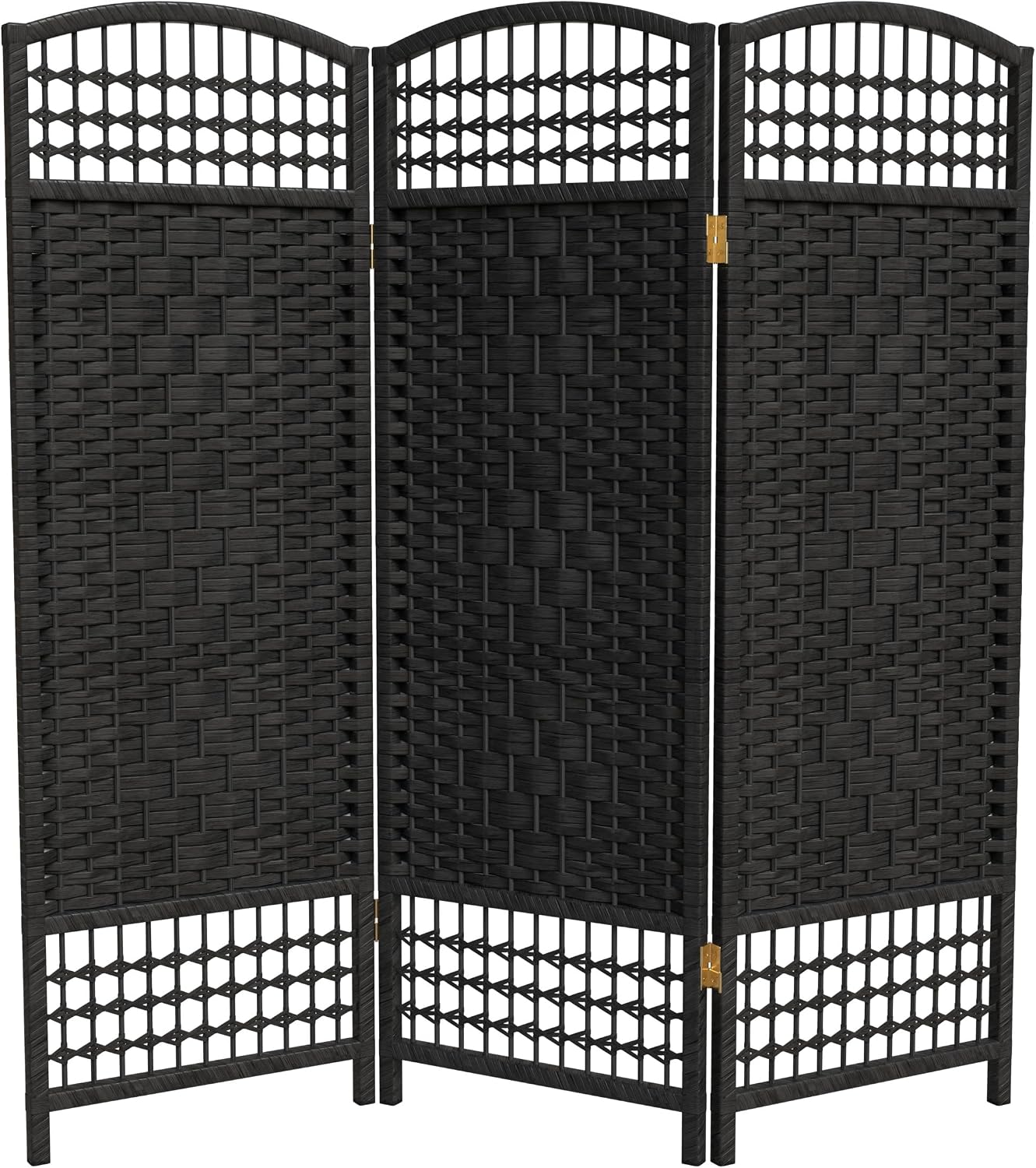 4 ft. Short Fiber Weave Folding Screen - Natural - 4 Panels