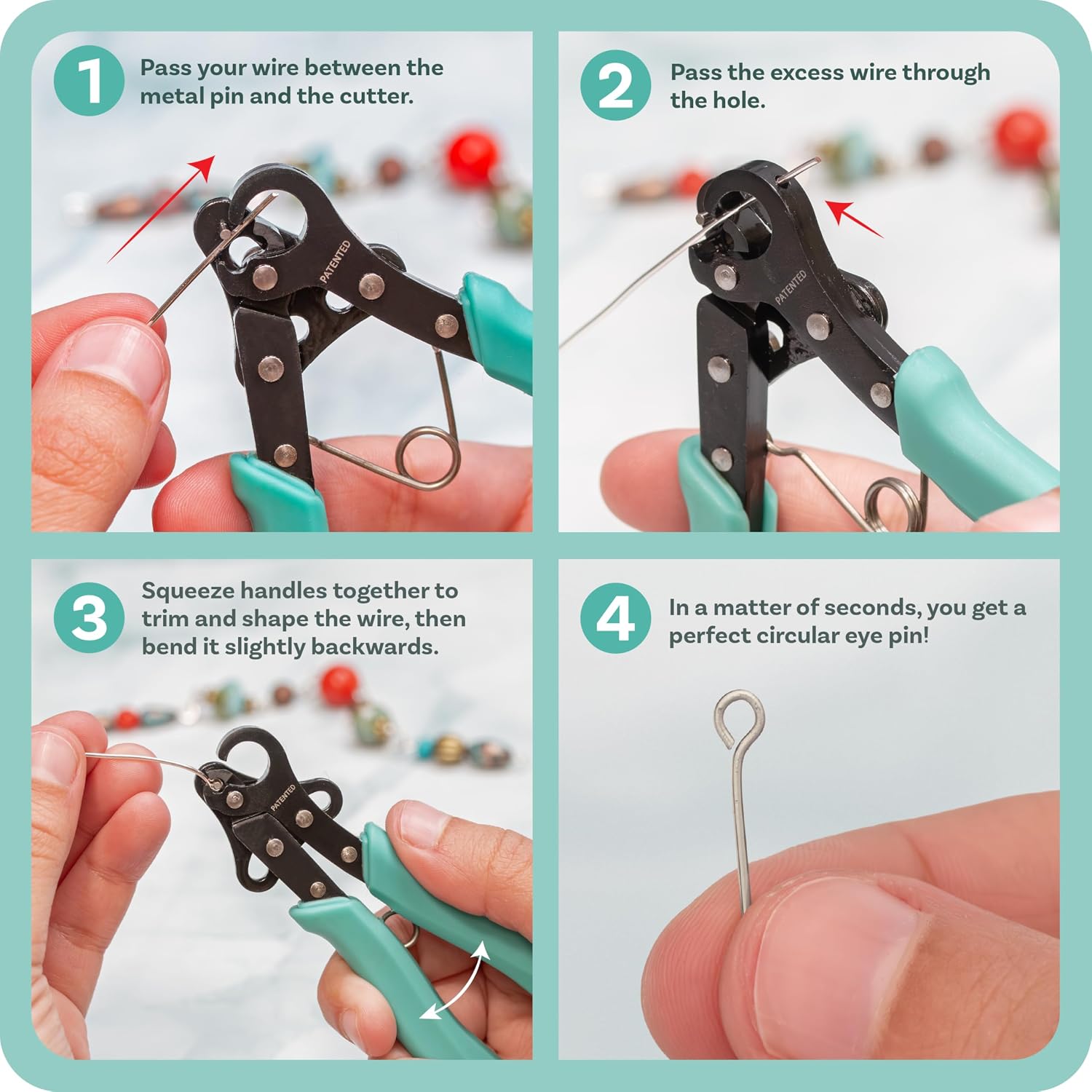 The Beadsmith Vintaj One Step Looper | Create and Trim Consistent 1.5 mm Loops for Jewelry Making, Use With 24-18g Craft Wire