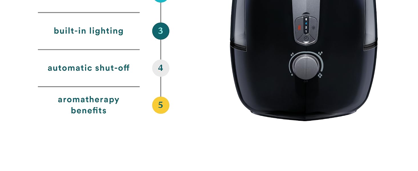 humidifier with personalized features light aromatherapy