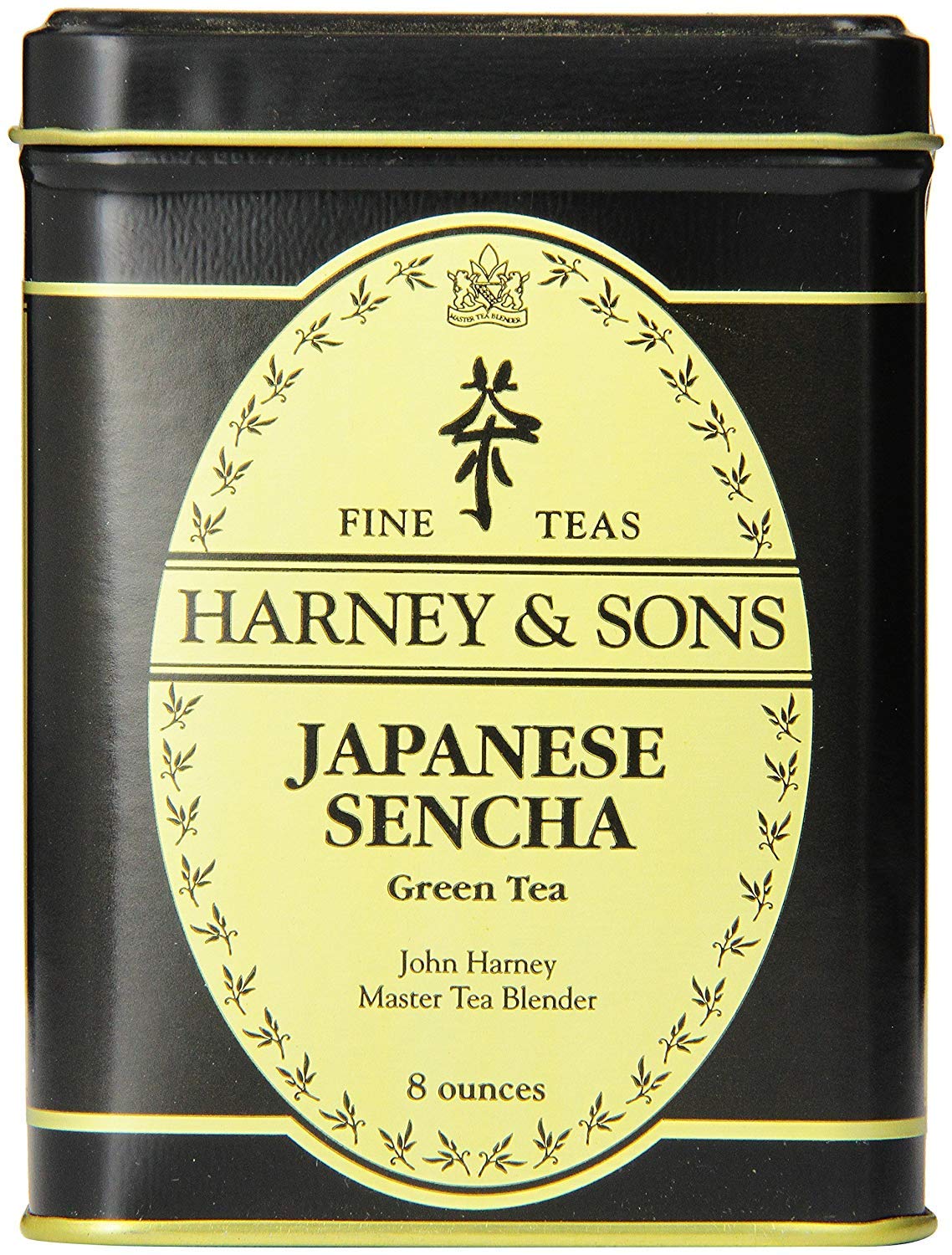 Harney & Sons Japanese Sencha Tea, Loose Leaf Green Tea Tin, 8 oz | Loose leaf Sencha green tea from Shizuoka with mild vegetal, spinach, and light roasted notes. 8 oz tin. Contains caffeine.