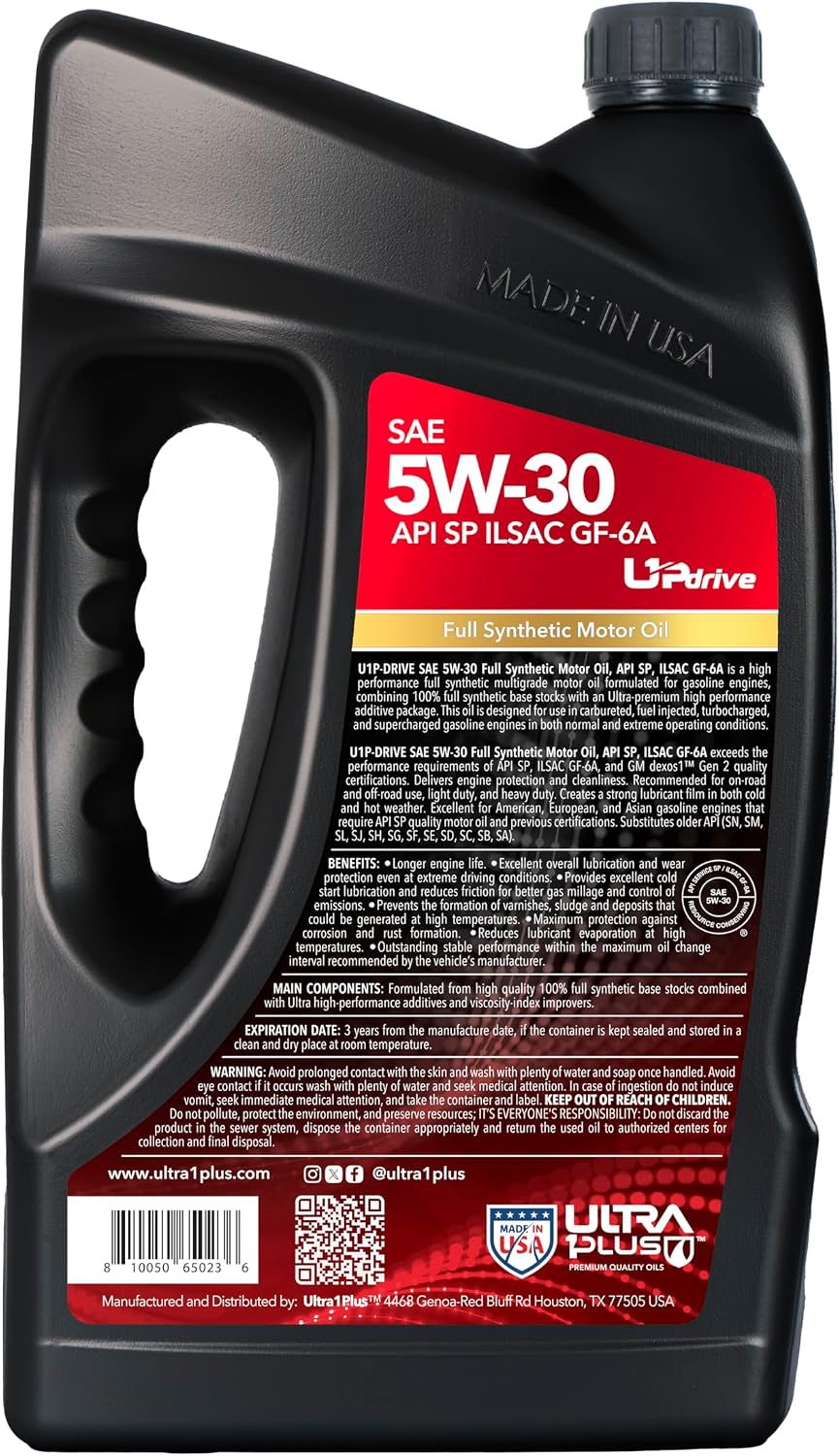 SAE 5W-30 Full Synthetic Motor Oil API SP ILSAC GF-6A 1 Gallon