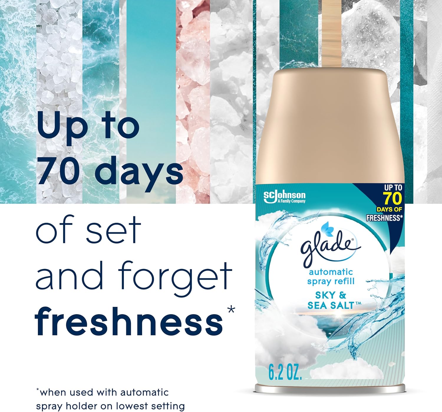 Glade Automatic Spray Refill, Air Freshener for Home and Bathroom, Cashmere Woods, 6.2 Oz