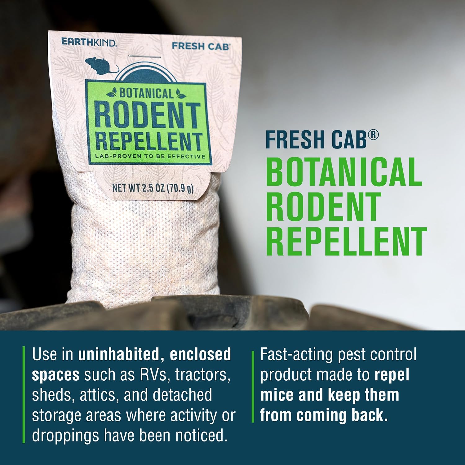 Rodent Repellent; Quickly Repelling Pests from Treated Areas; Preventing Re-Infestation for up To 3 Months; Safe for Children, Pets and the Environment; Non-Toxic; 8-Scent Pouches