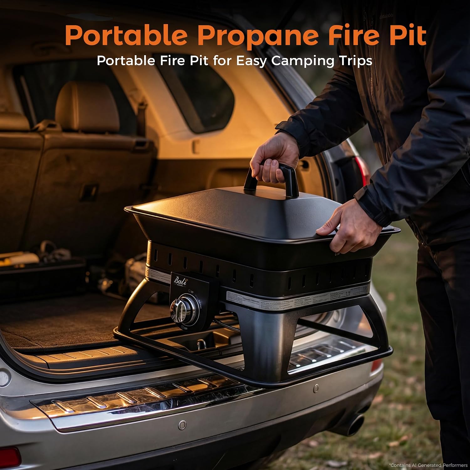 BALI OUTDOORS Propane Fire Pit Perfect for Camping | Outdoor Fire Pit for Portable Firepits for Outside Outdoor Patio