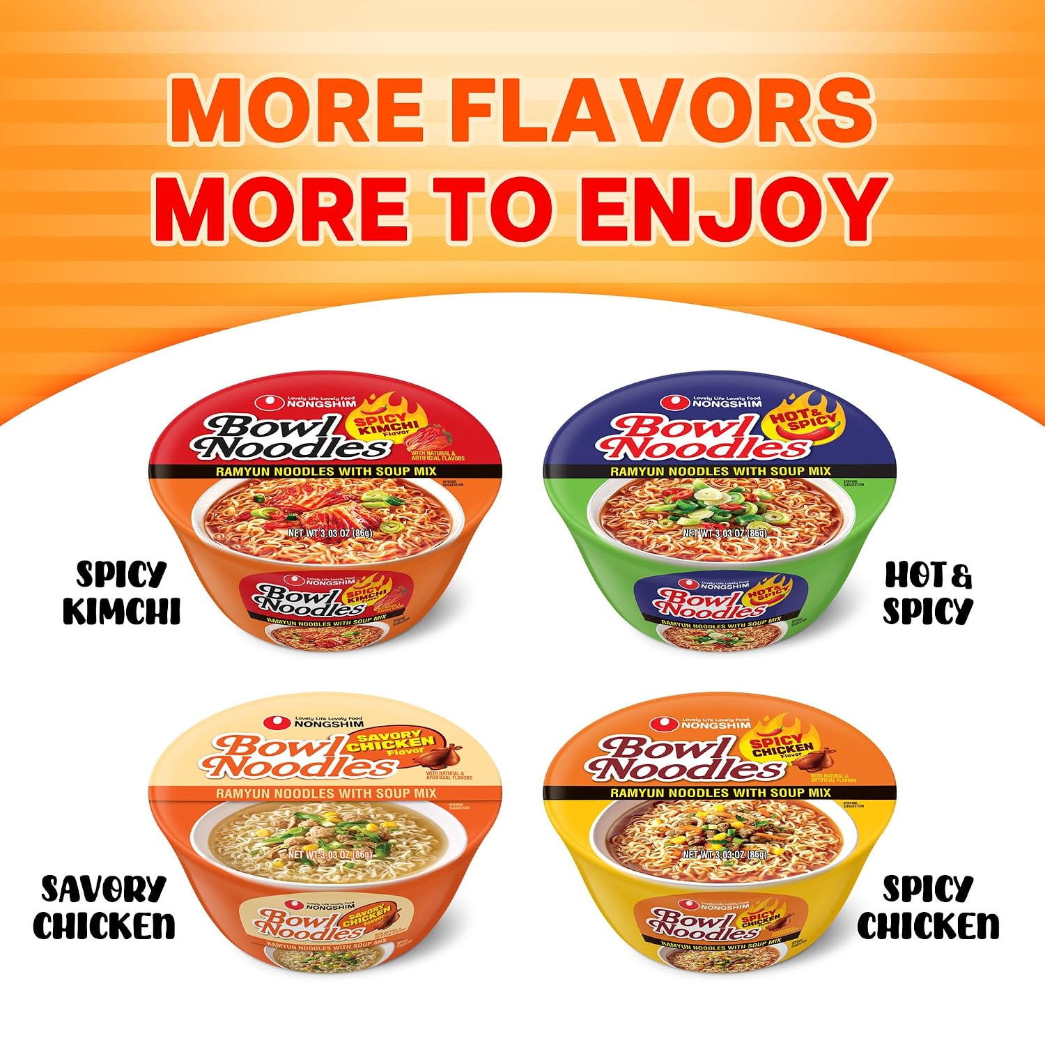 Nongshim HOT & SPICY Noodle Soup, 3.03 Ounce (Pack of 1)