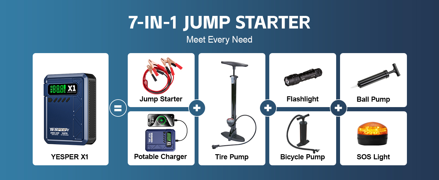 portable battery jump starter
