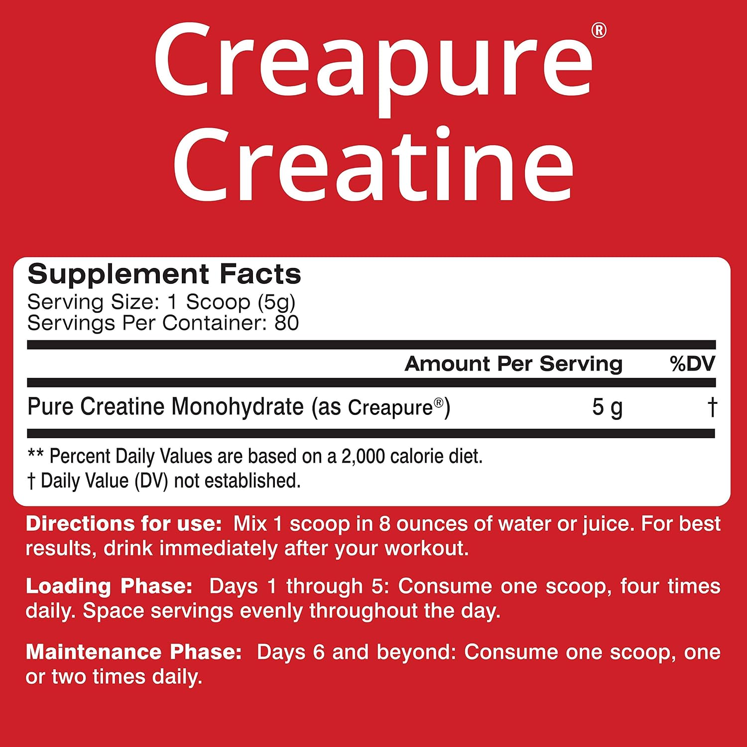 MTS Nutrition Creapure Creatine Powder - Muscle Growth & Recovery Supplement - 80 Servings Unflavored