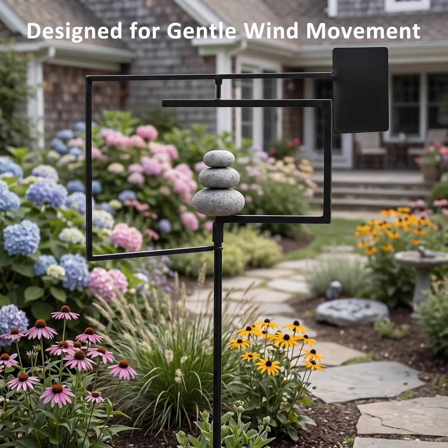 DECOROCA Kinetic Wind Spinners Outdoor - Large Metal Wind Sculptures