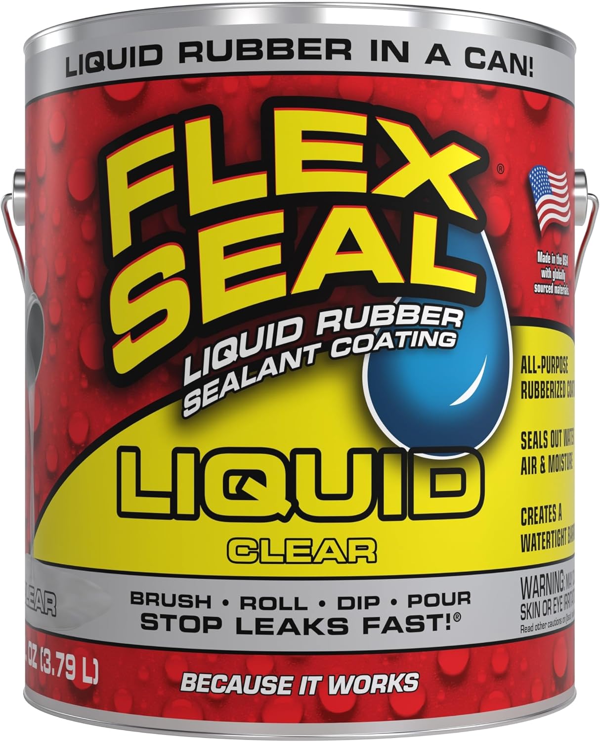Flex Seal Liquid, Rubber Coating Sealant, Waterproof, Flexible, Breathable, and UV Resistant, Roof Repair, Basements, RV, Campers, Trailers, Marine