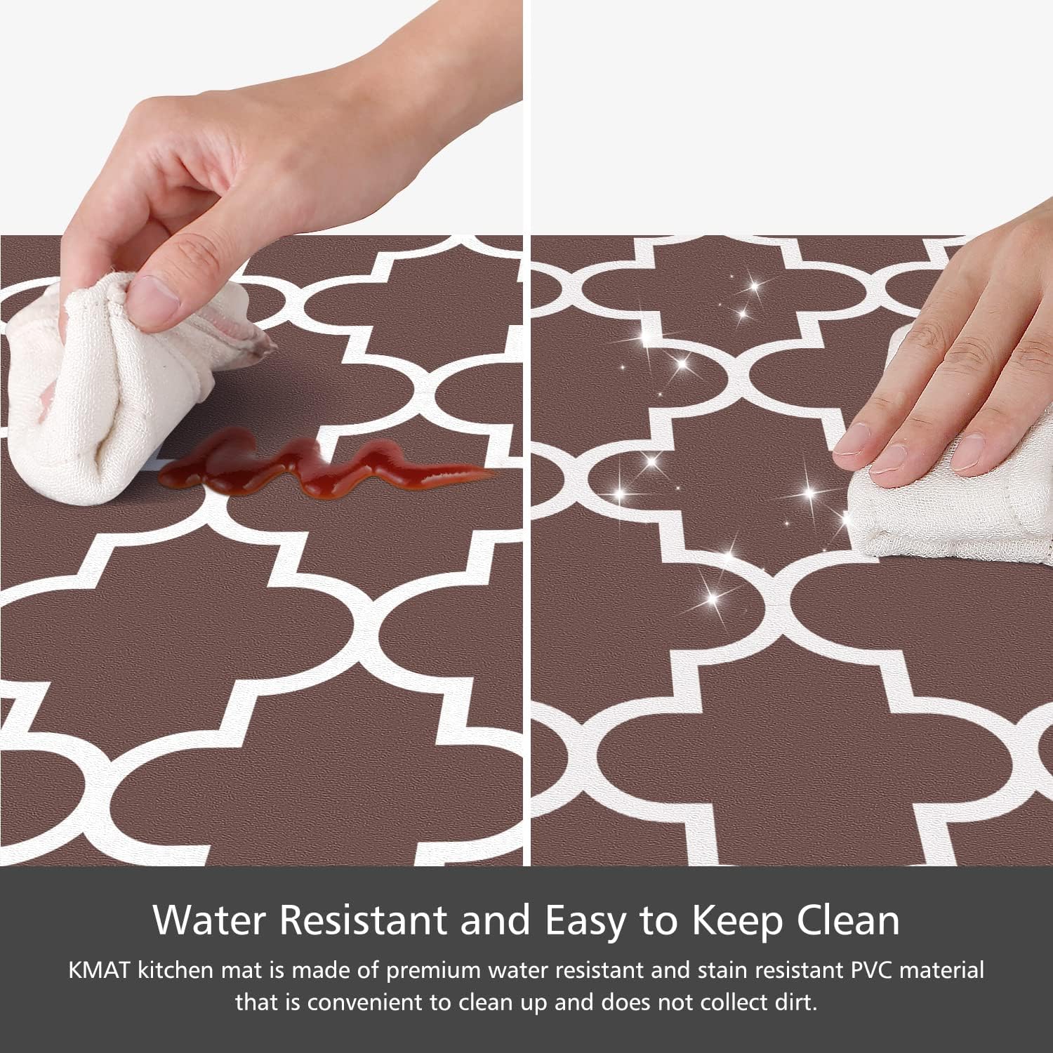 KMAT Kitchen Mat Set of 2,Cushioned Anti-Fatigue Kitchen Mats for Floor