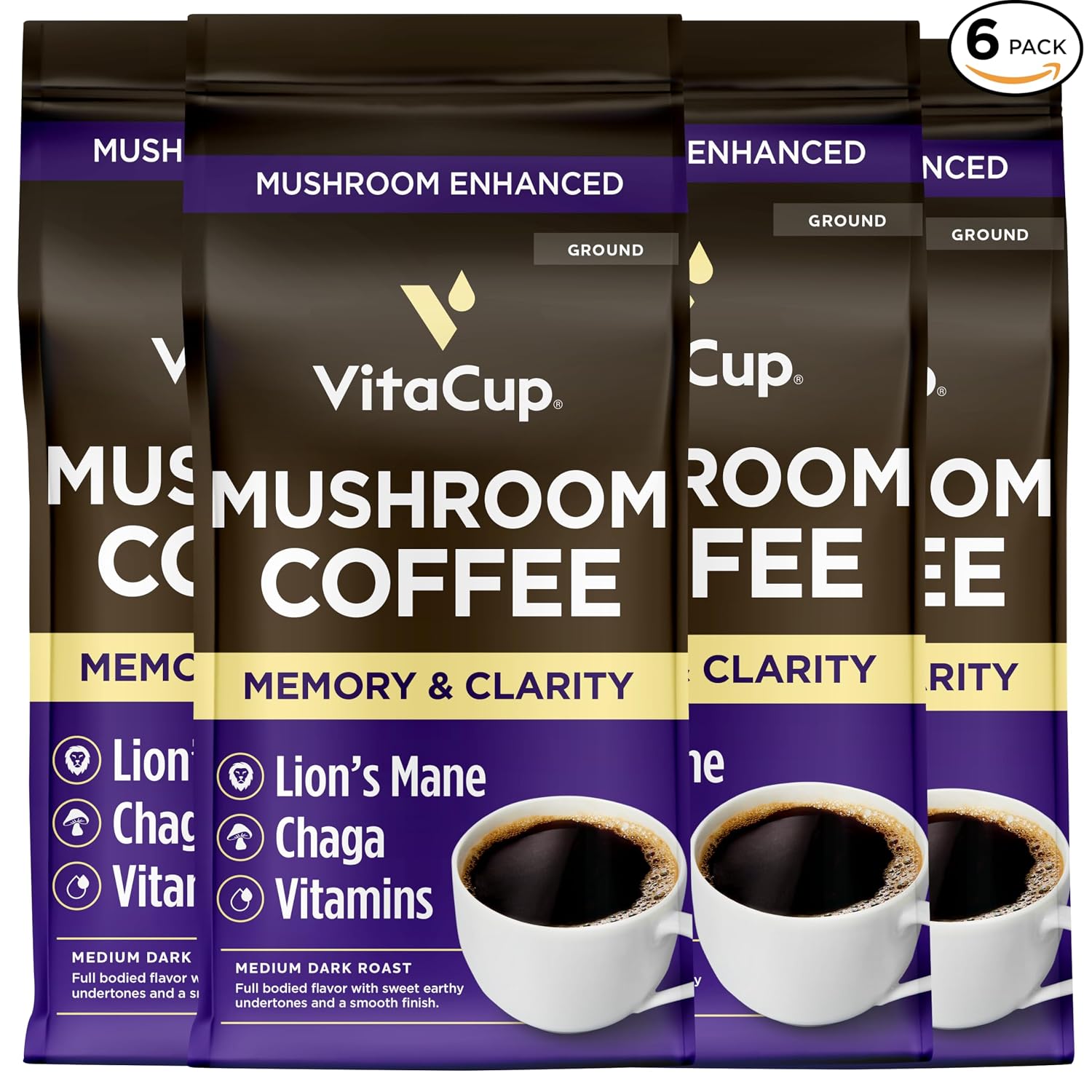 VitaCup Genius Keto Ground Coffee with MCT Oil, 11oz