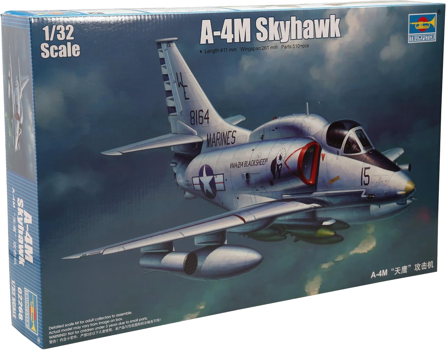 Trumpeter 1/32 A4M Skyhawk Carrier Launched Ground Attack Aircraft Model Kit