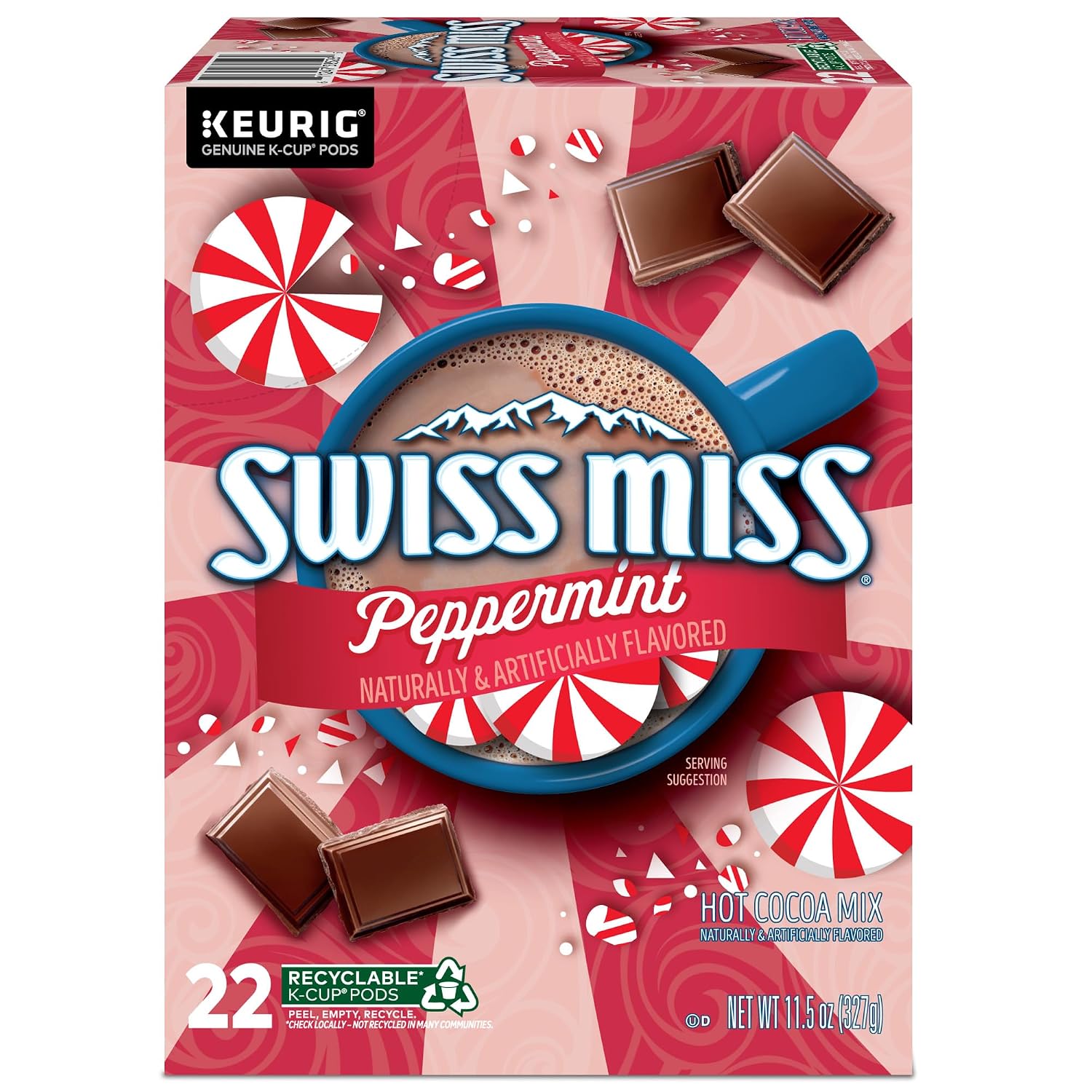 Swiss Miss Milk Chocolate Hot Cocoa Keurig Single-Serve K Cup Pods, 28 Count