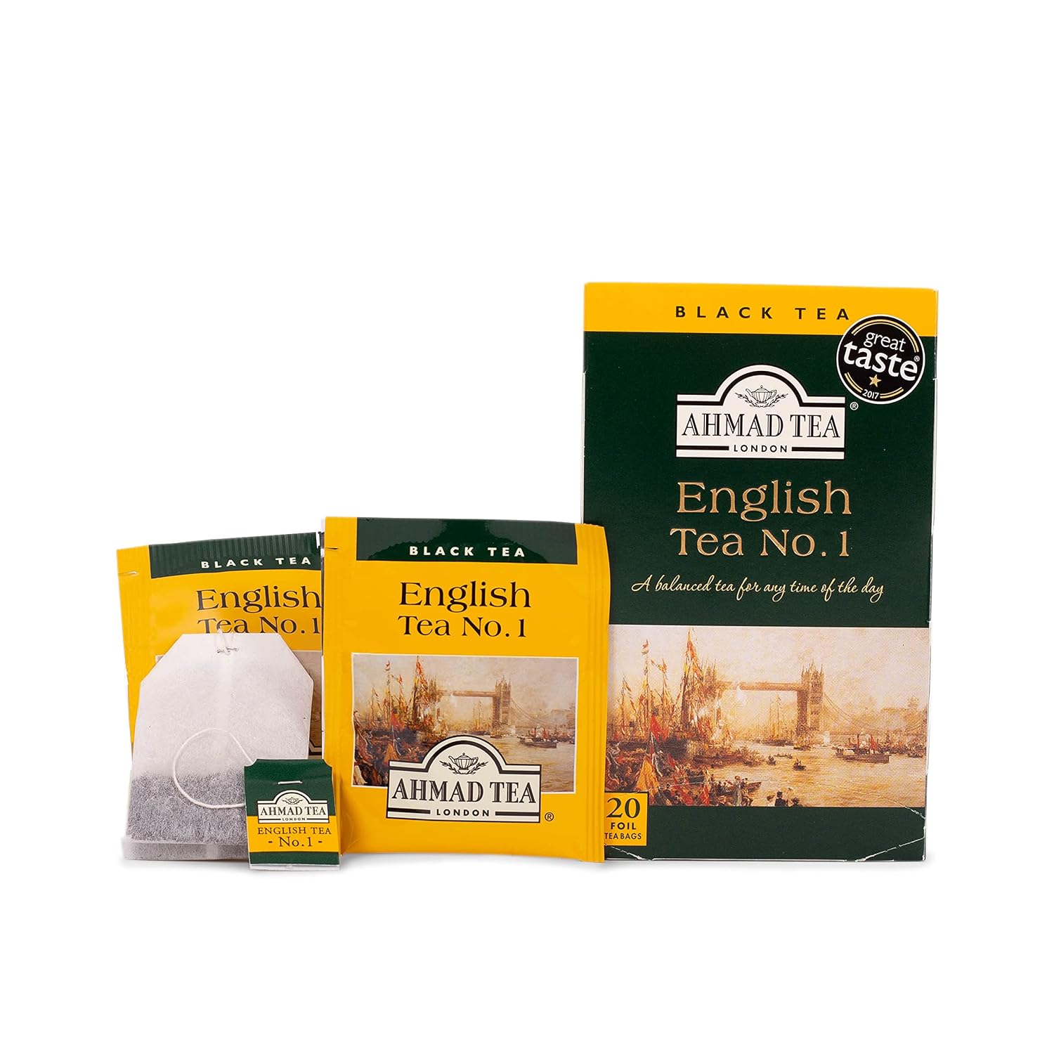Ahmad Tea Green Tea, Green Tea Teabags 100 ct - Caffeinated & Sugar-Free