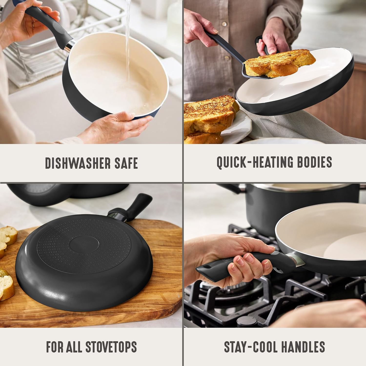 GreenLife 2 Piece (7” & 10”) Ceramic Nonstick Frying Pan Set, Turquoise | PFAS-Free Nonstick Coating, Family Skillet Set, Egg Pan, Omelet Pan, Stay-Cool Handles, Dishwasher & Oven Safe up to 350F