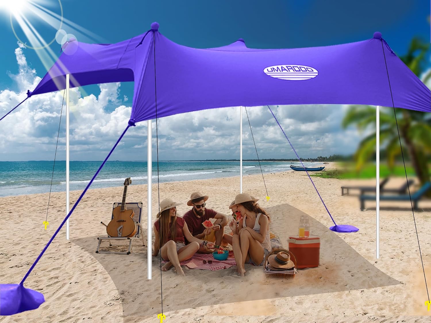 UMARDOO Family Beach Tent Canopy Sun Shade Portable 10×10FT